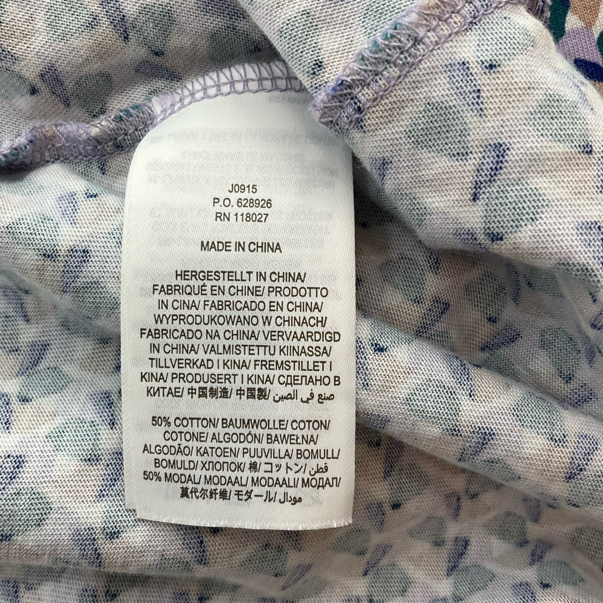 Boden Blue/Green/Tan Print Pre-Owned Ladies Dress - Size 10R