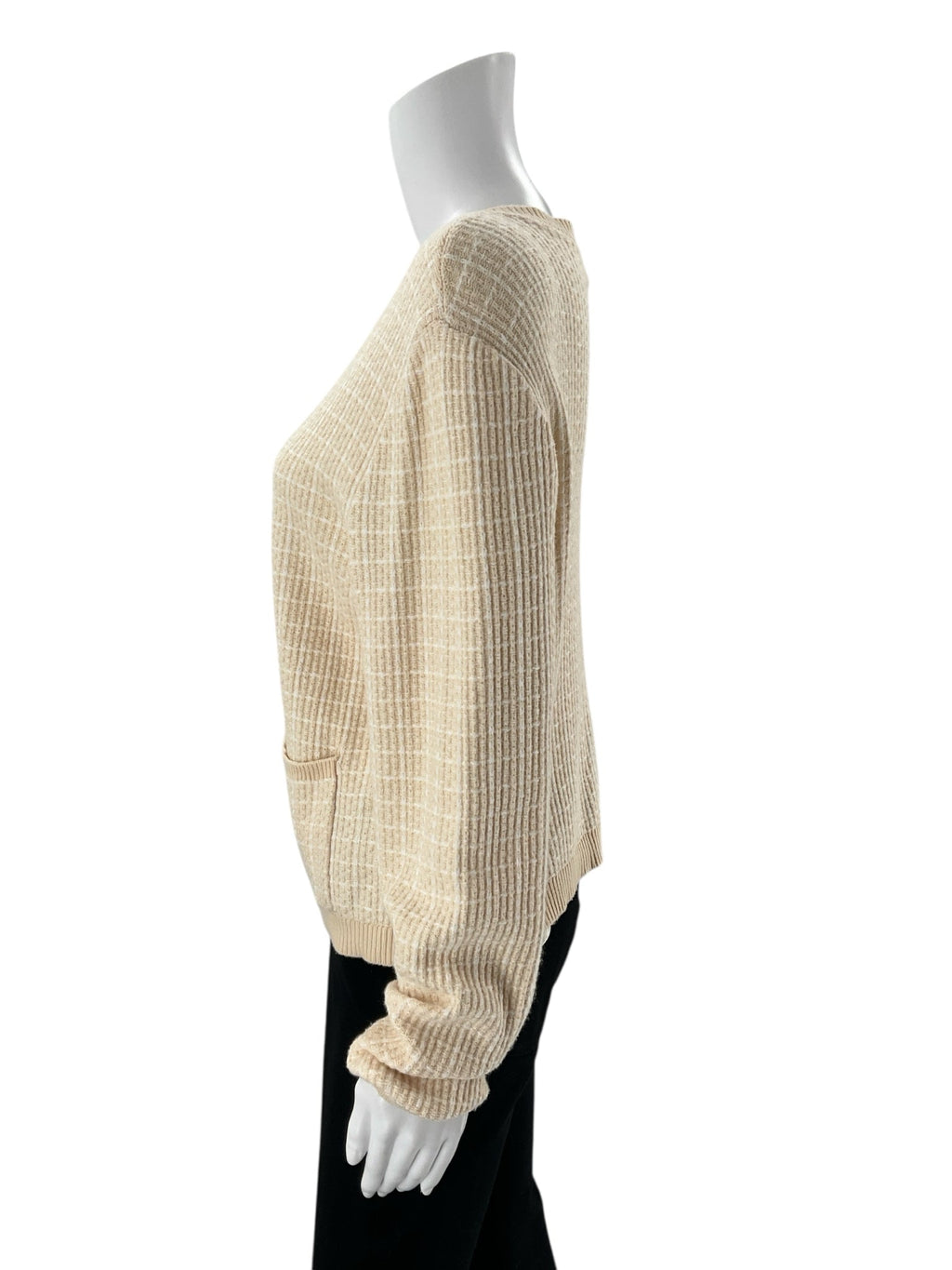 Ofeefan Ecru/White Square Pre-Owned Ladies Casual Top – Size M