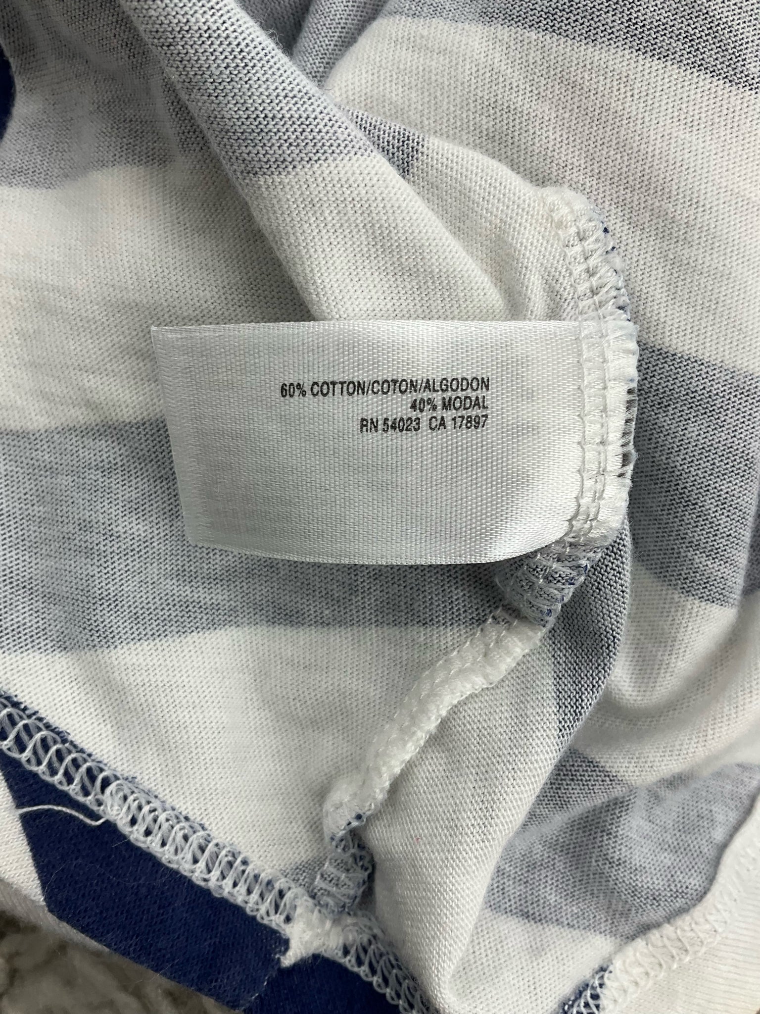 Old Navy White/Blue Stripe Pre-Owned Ladies Dress - Size Medium