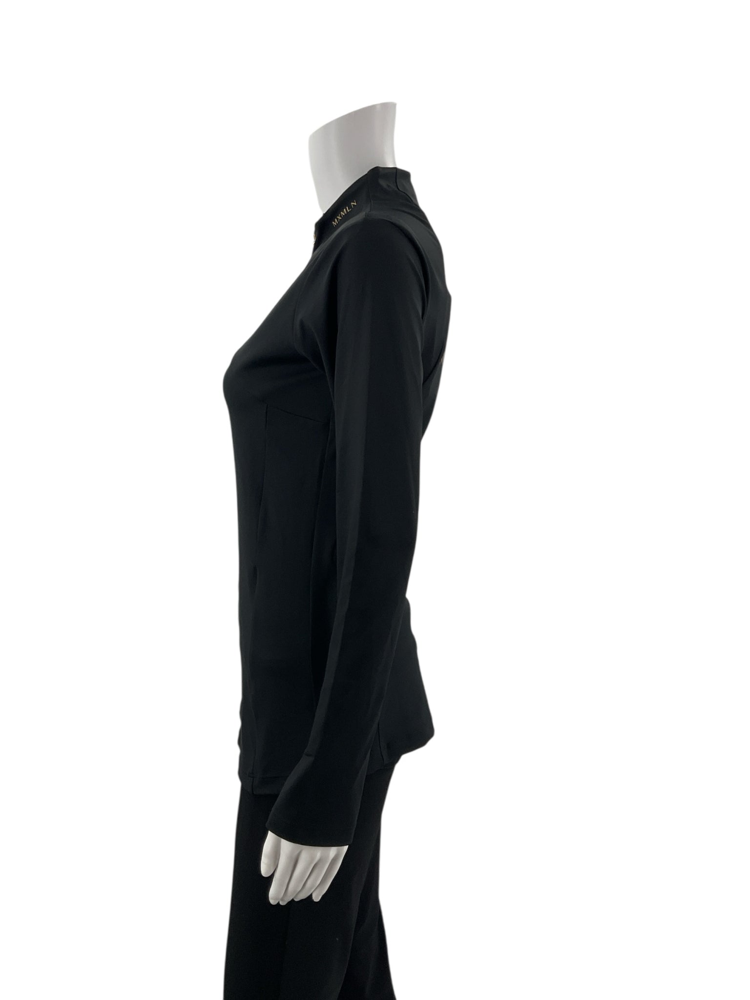 Maximilian Black Solid Pre-Owned Ladies New With Tags Jacket -  Size Large