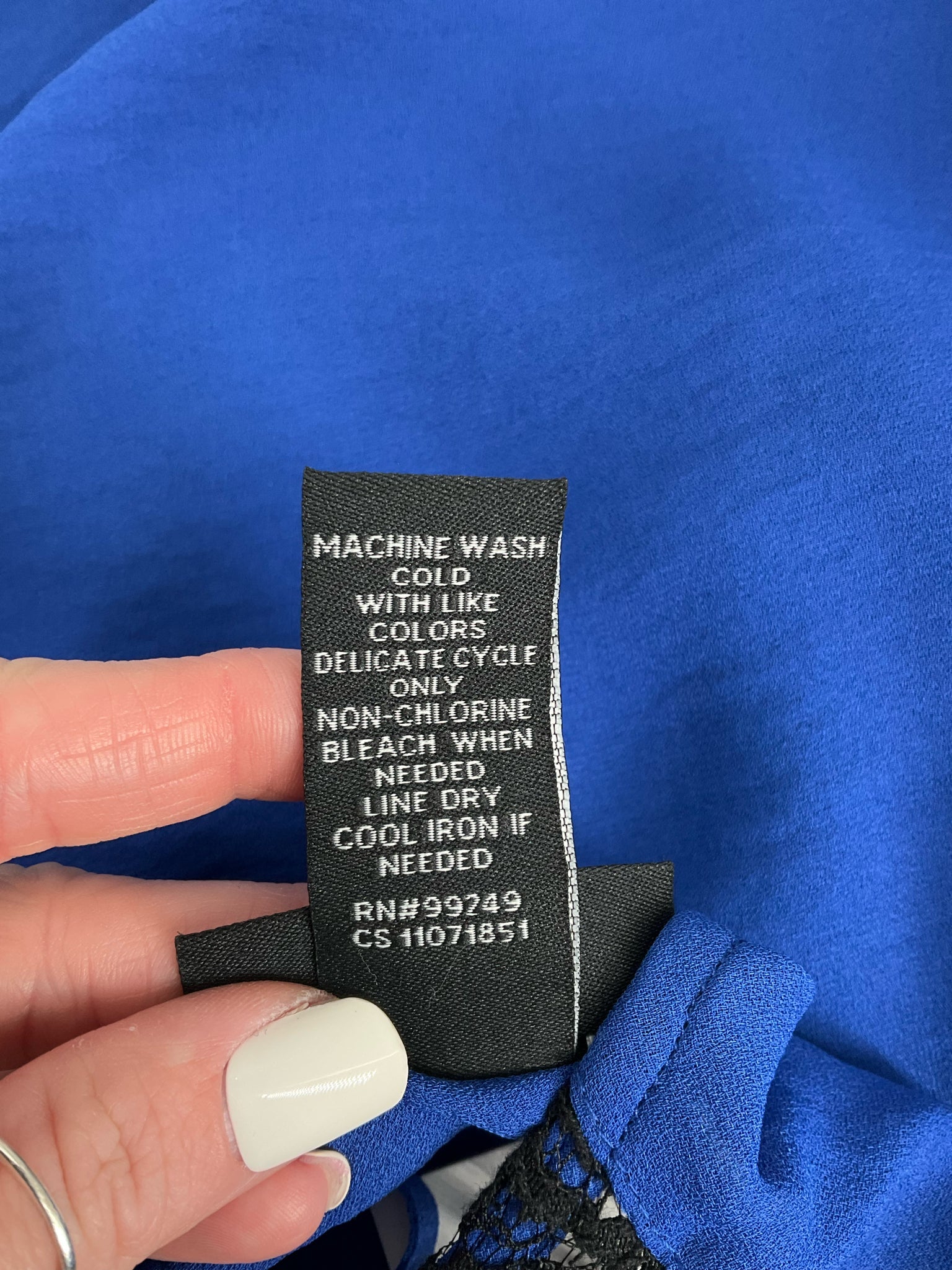 Catherines Blue/Black Lace Pre-Owned Ladies Casual Top -  Size 1X