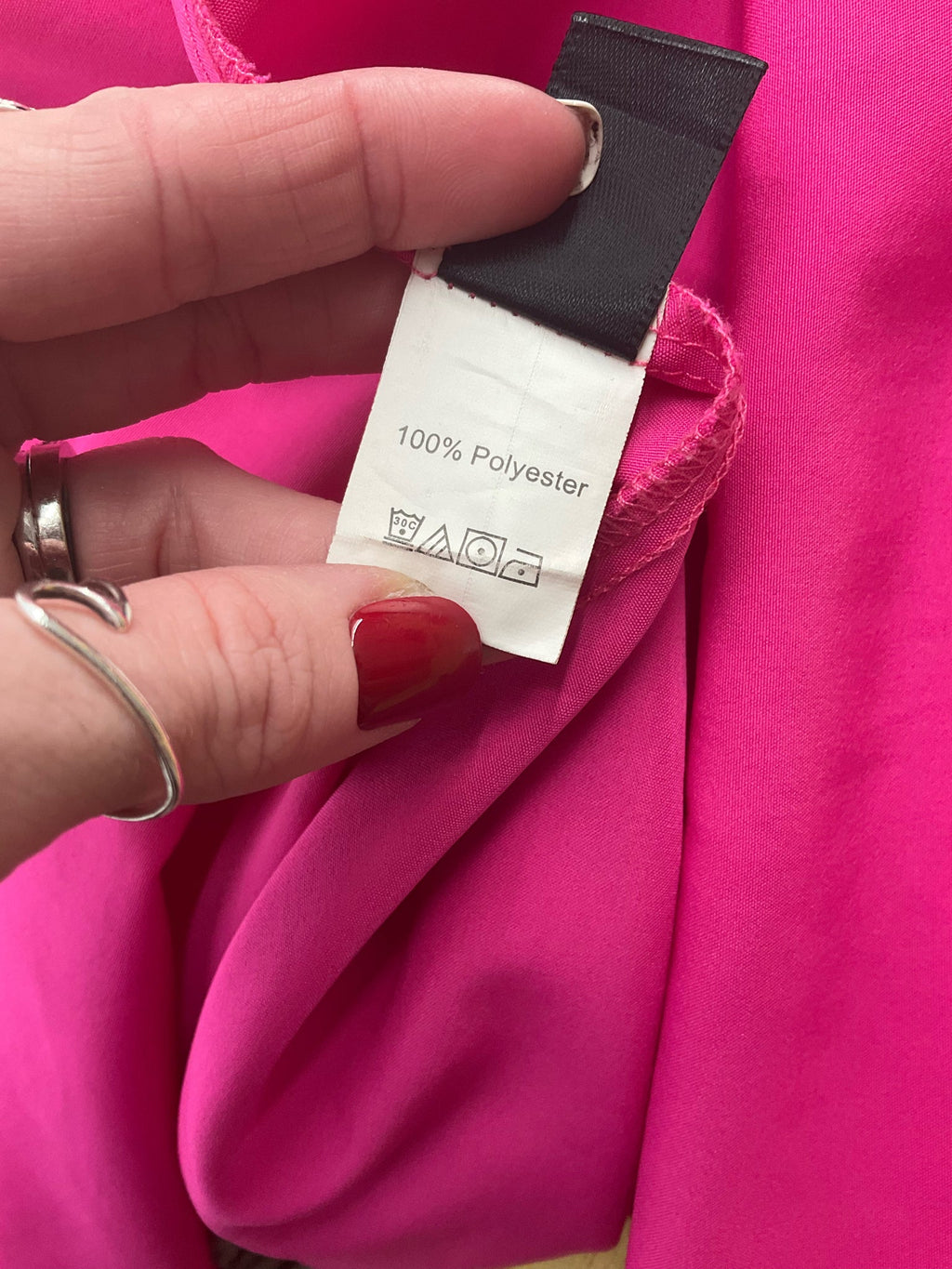 Shein - Pink Solid Pre-Owned Ladies Casual Top - Size Large