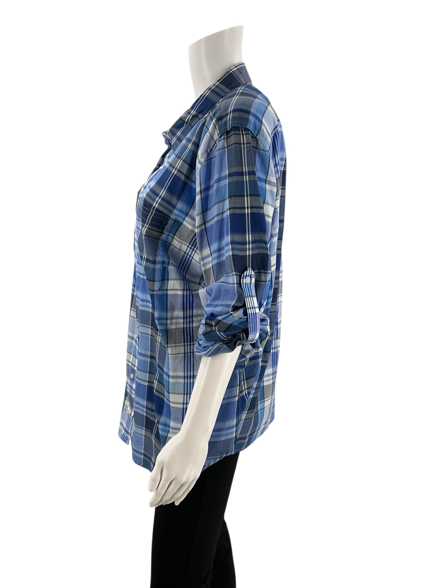 Ralph Lauren Blue/White Plaid Pre-Owned Ladies New With Tags Tops - Size 2X