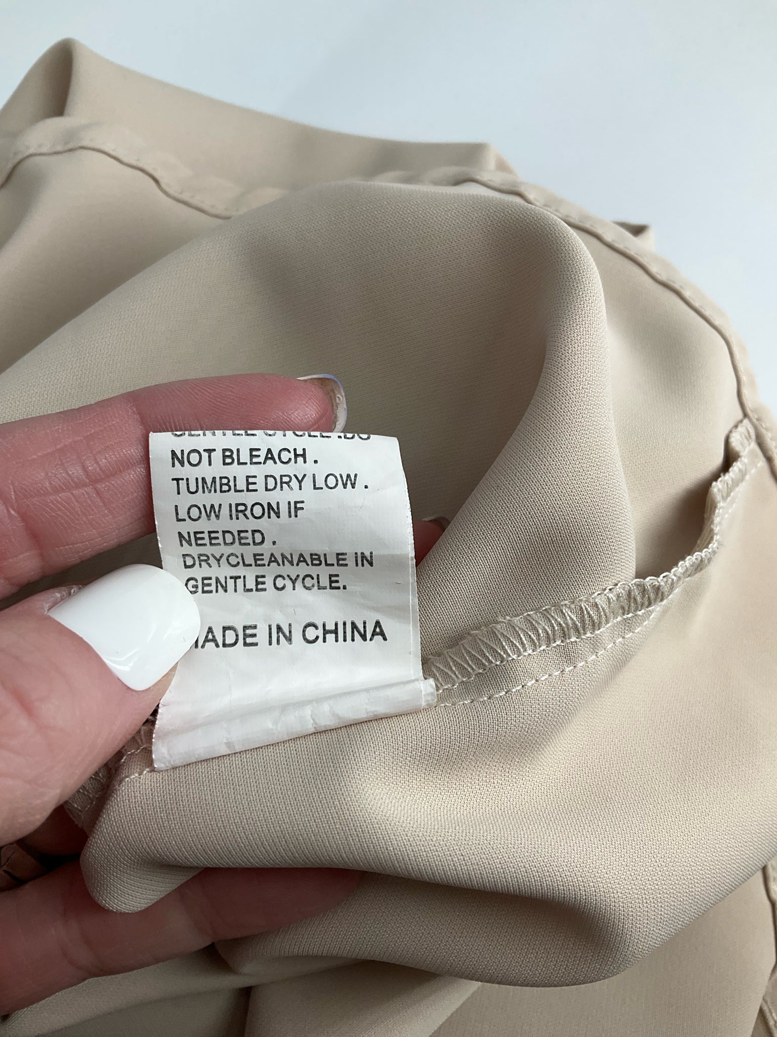 Shein - Tan Solid Pre-Owned Ladies Casual Top - Size Large