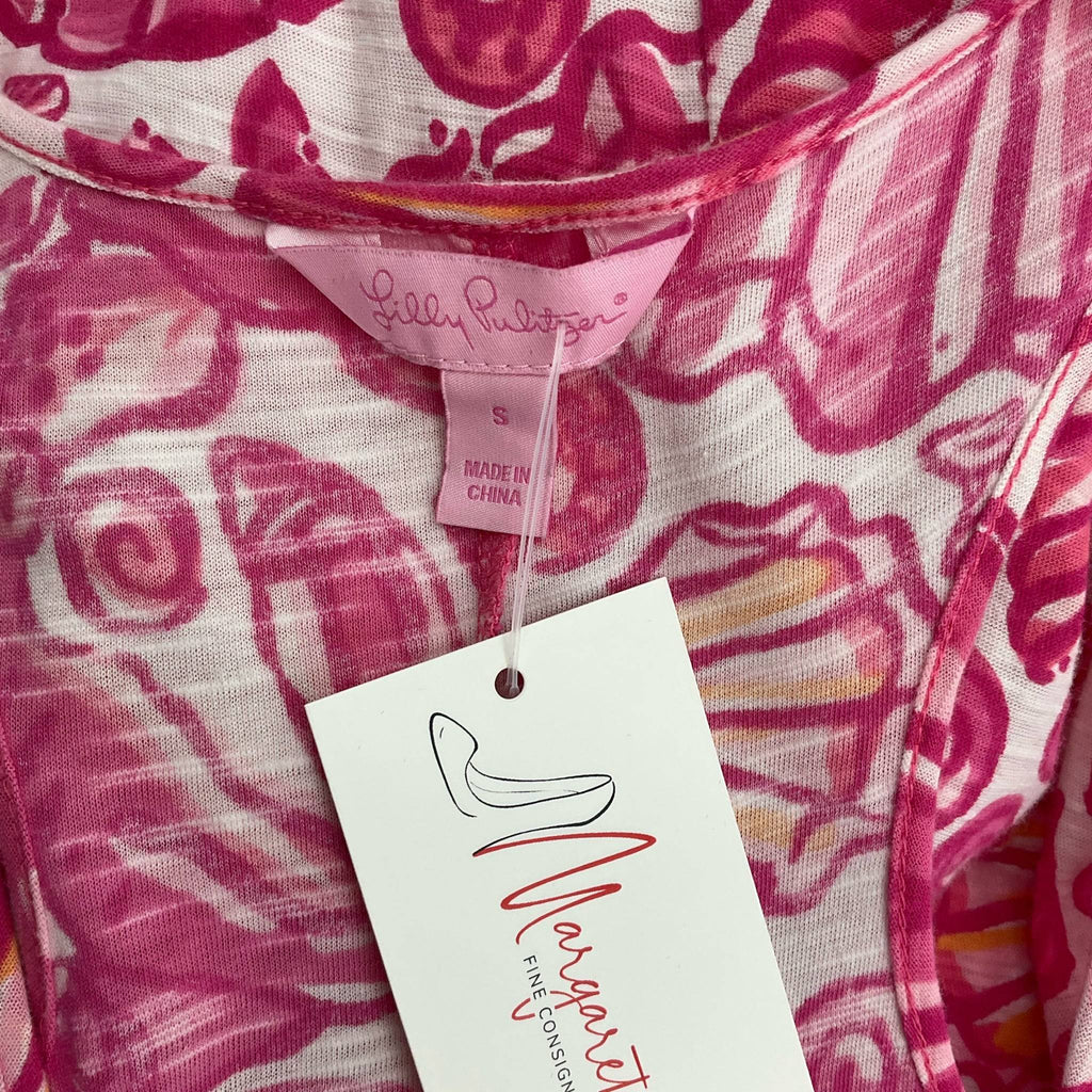Lilly Pulitzer White/Pink Shell Ladies Pre-Owned Dress - Size Small - Margaret’s Fine Consignment