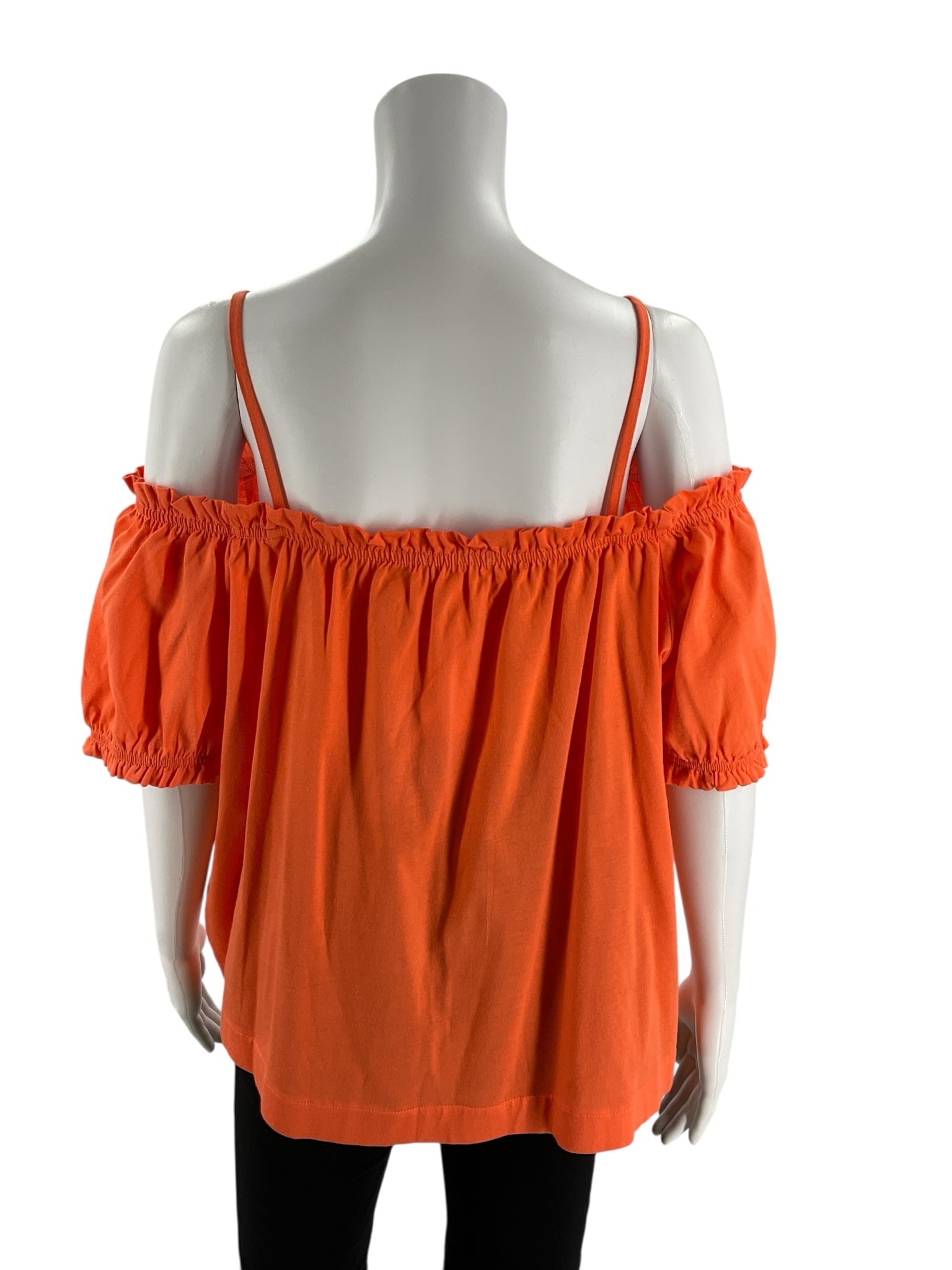 H&M Orange Solid Pre-Owned Ladies Top -  Size Large