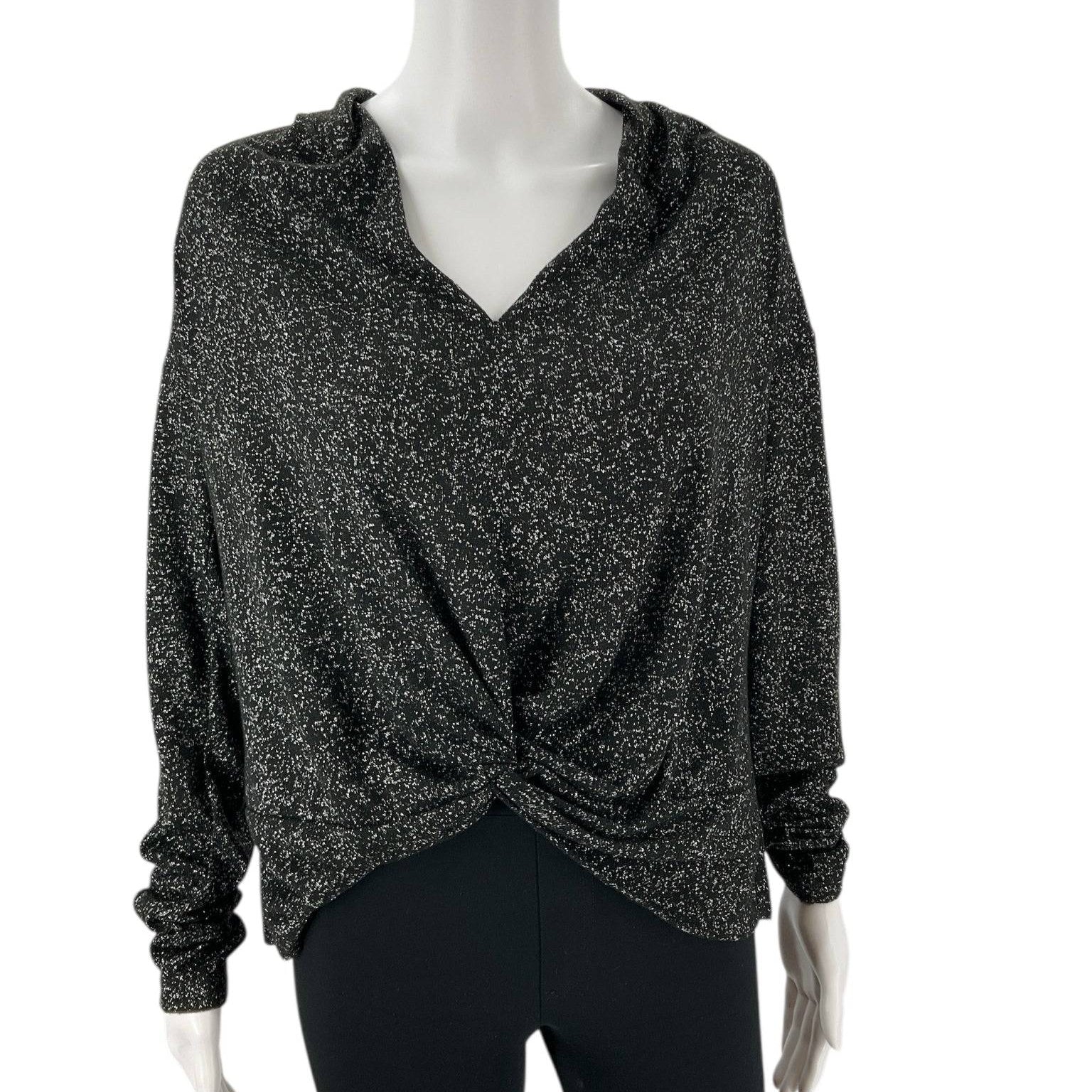 Sanctuary Black/Silver Sparkle Pre-Owned Ladies New with Tags Top - Size Small - Margaret’s Fine Consignment