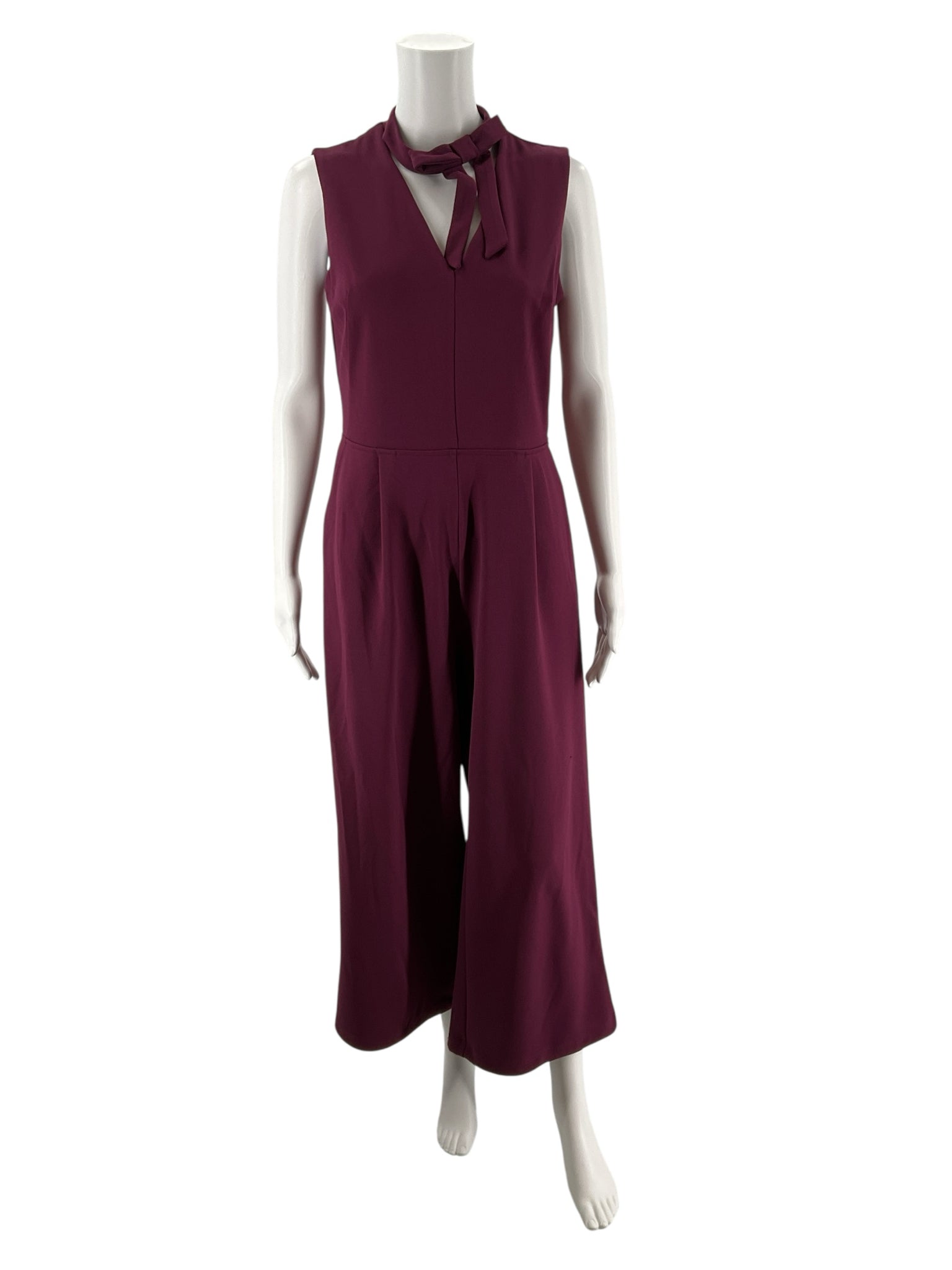 Stella & Julie Plum Solid Pre-Owned Ladies Jumpsuit - Size 8