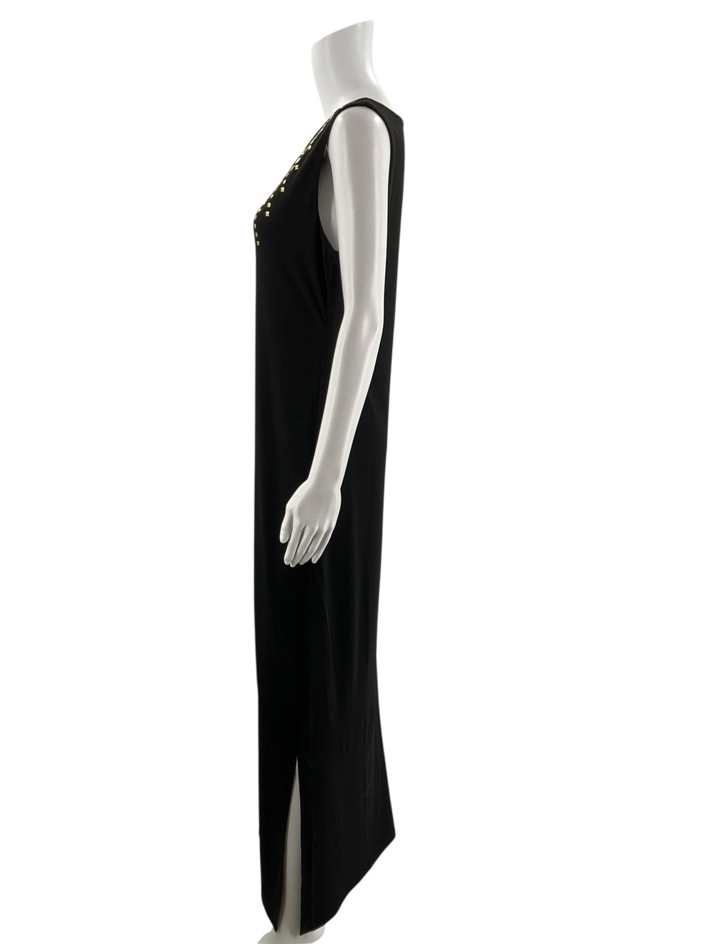 Carmen Marc Valvo Black/Gold Pre-Owned Ladies Dress - Size Medium