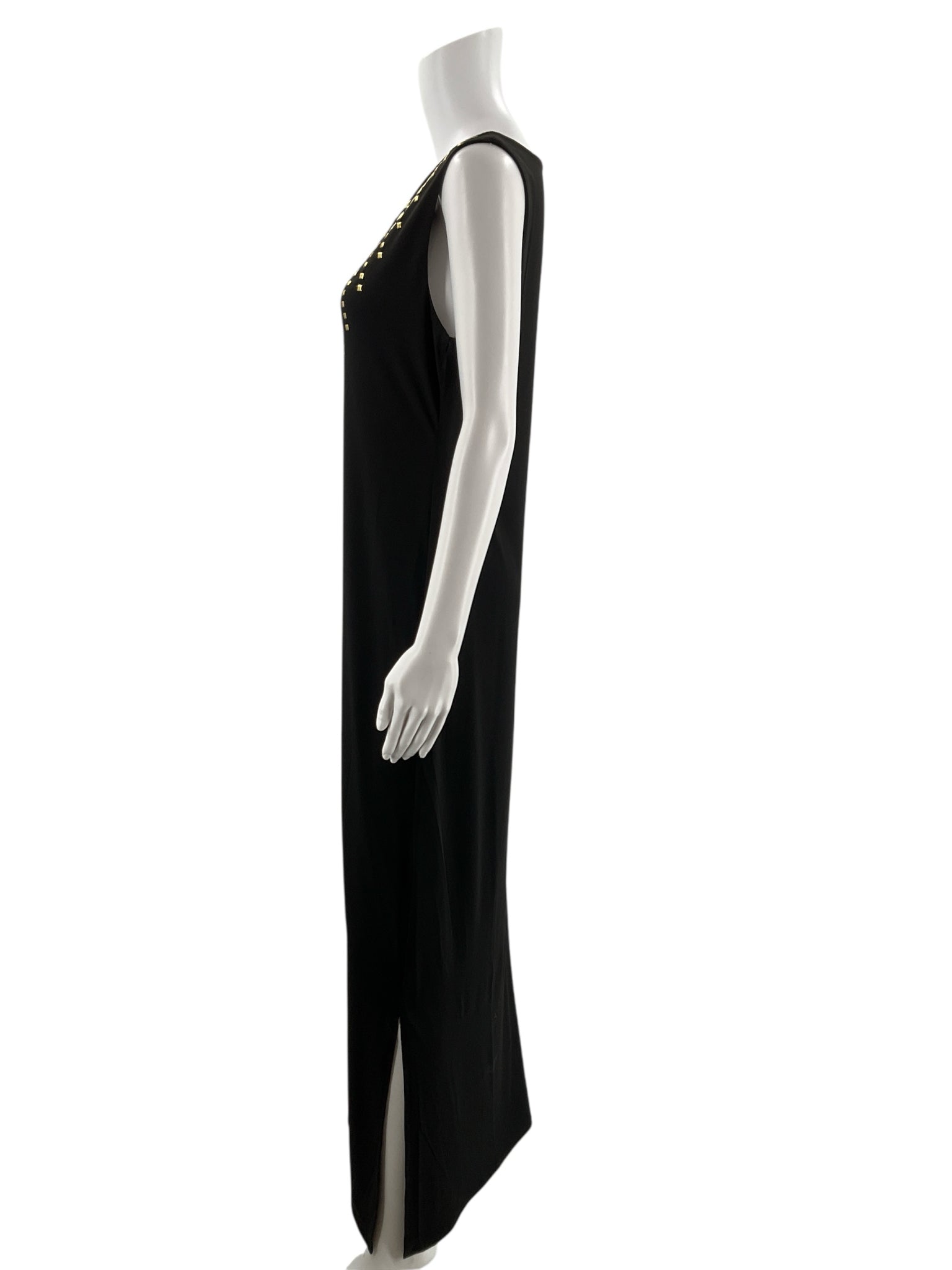 Carmen Marc Valvo Black/Gold Pre-Owned Ladies Dress - Size Medium