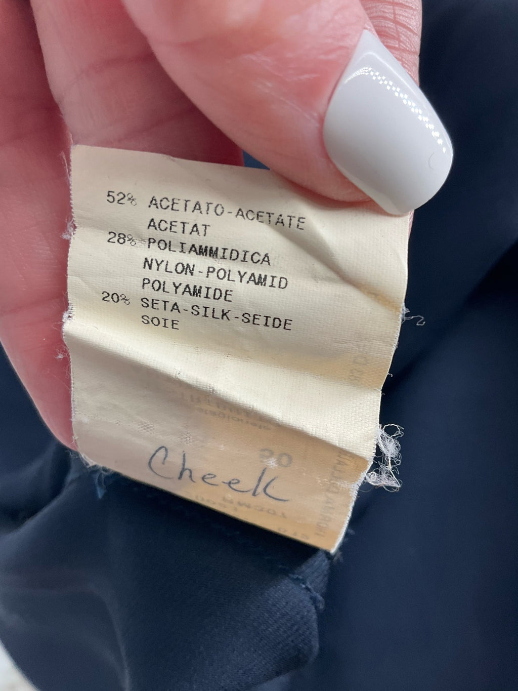 Armani Collezioni - Navy Solid Pre-Owned Ladies Casual Top - Size 14