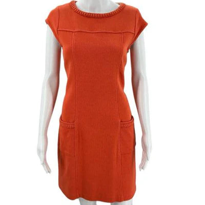 Boden Orange Textured Pre-Owned Ladies Dress - Size 8R