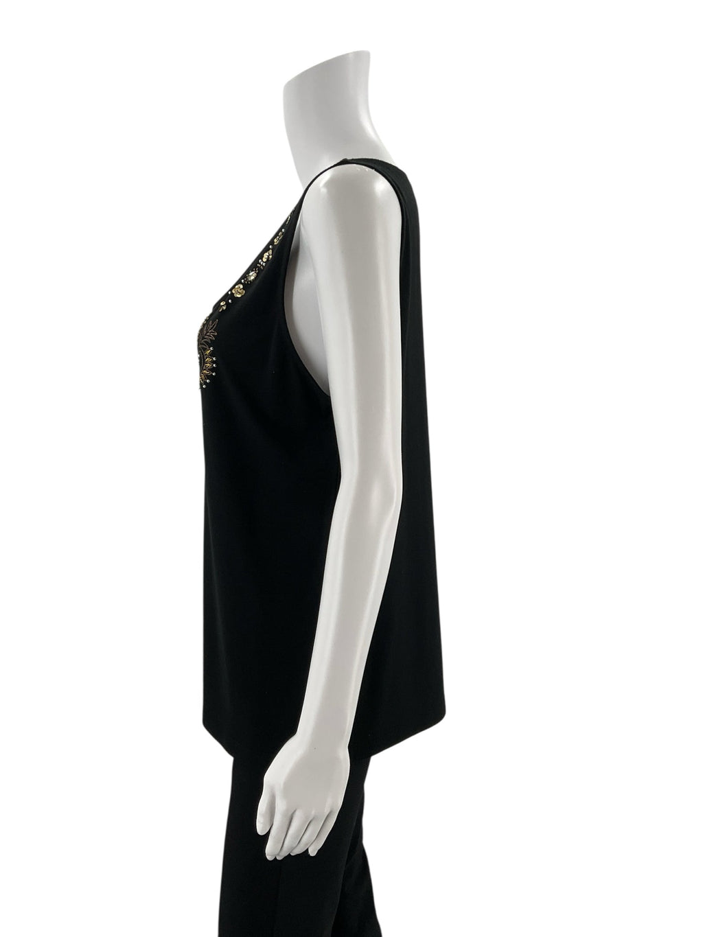Peter Nygard Black Sequin Pre-Owned Ladies Top - Size Large