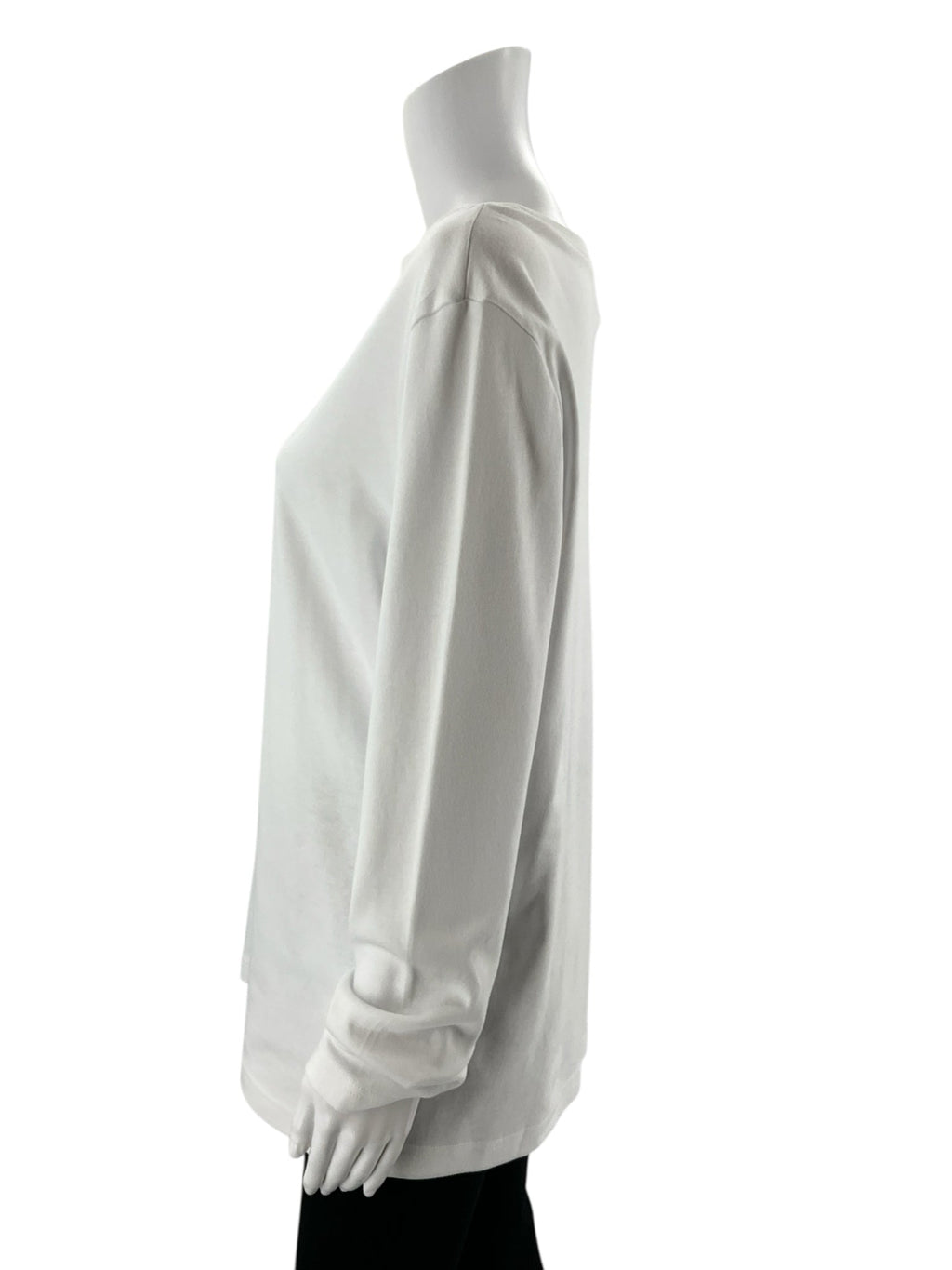 Blair - White Solid Pre-Owned Ladies Casual Top - Size Large