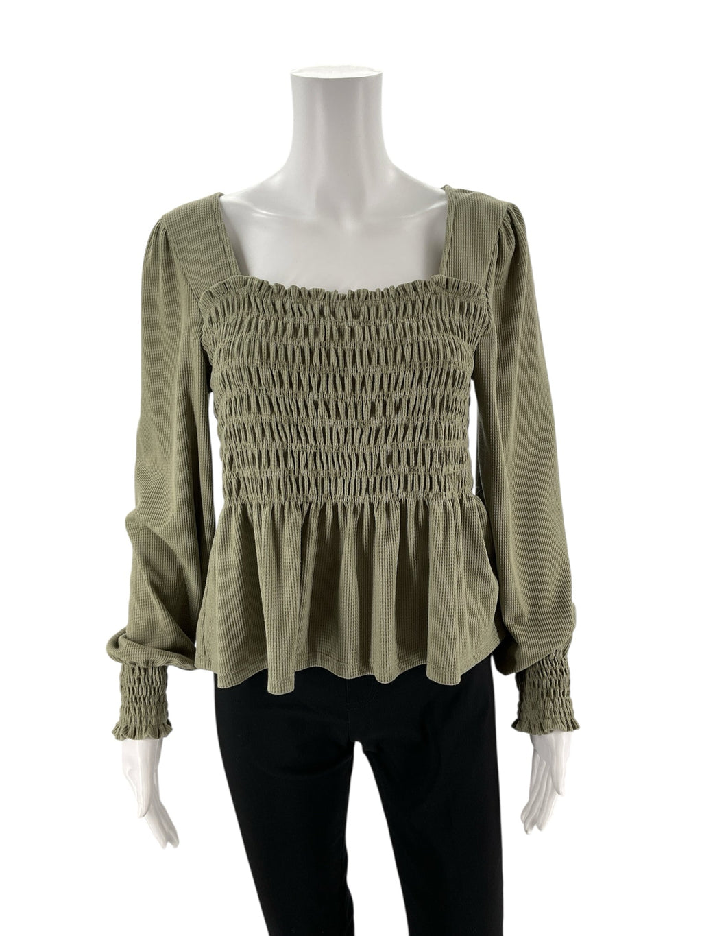 A'ltard State Olive Pre-Owned Ladies Casual Top - Size Medium