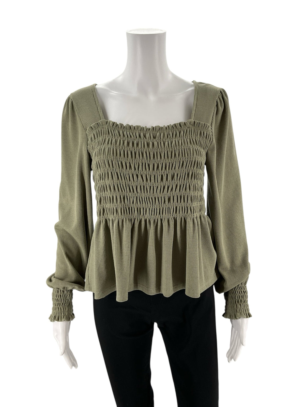 A'ltard State Olive Pre-Owned Ladies Casual Top - Size Medium