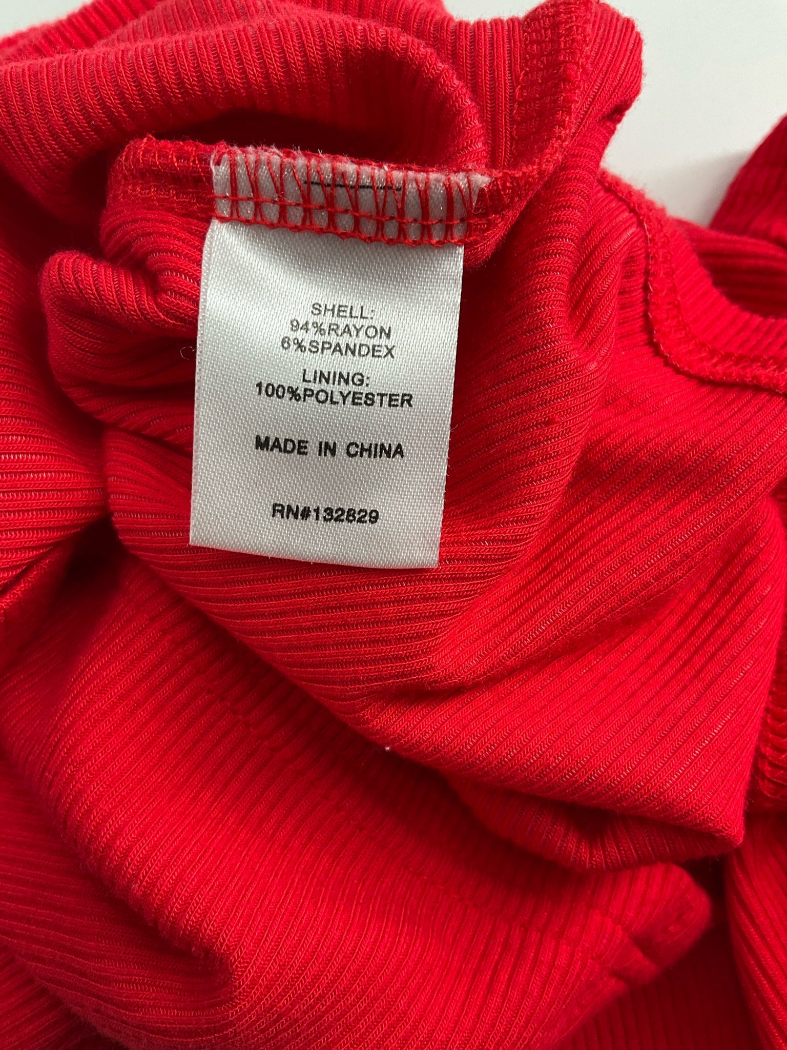 Superdown - Red Ribbed Pre-Owned Ladies Casual Top - Size XS