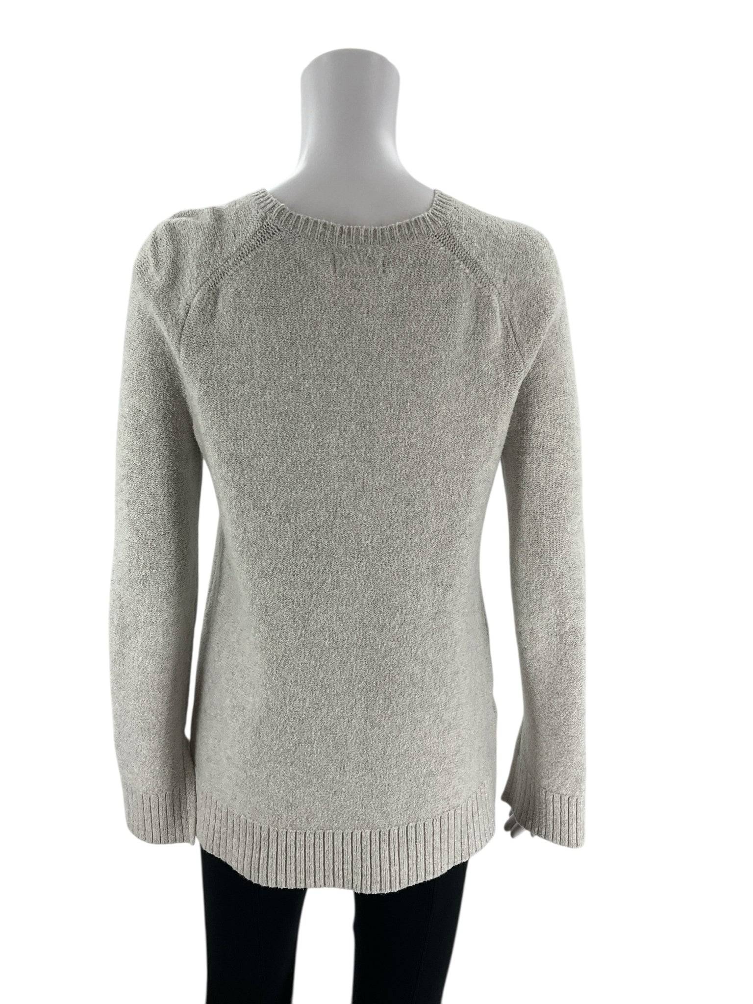 Lou & Gray Light Gray Solid Sweater - Size XS - Margaret’s Fine Consignment