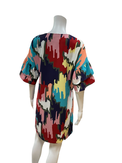 Crosby Multi Color Print Pre-Owned Ladies Dress -  Size Small
