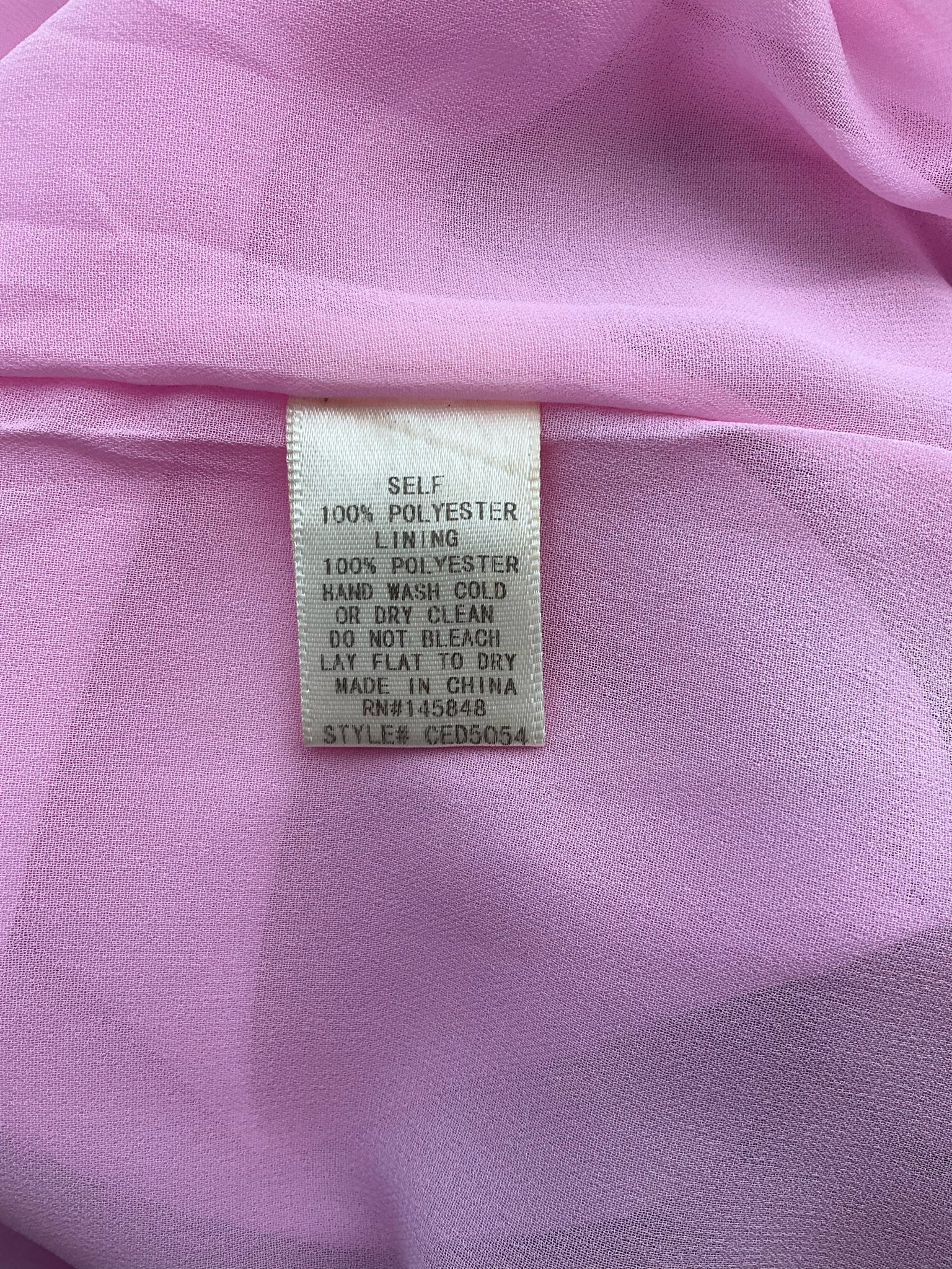 Everly Pink Solid Pre-Owned Ladies Dress - Size Large