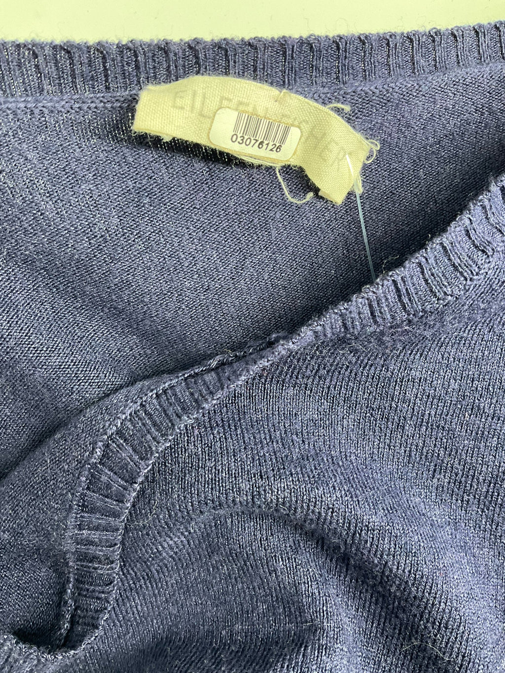 Eileen Fisher - Navy Solid Pre-Owned Ladies Casual Top - Size XL