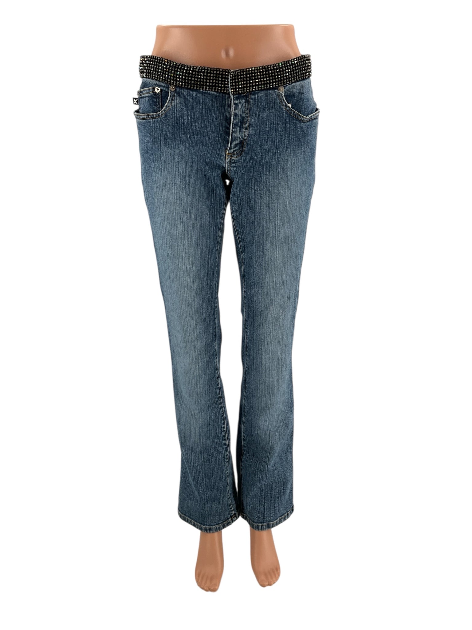 Express - Blue Rhinestone Pre-Owned Ladies Jeans- Size 5/6