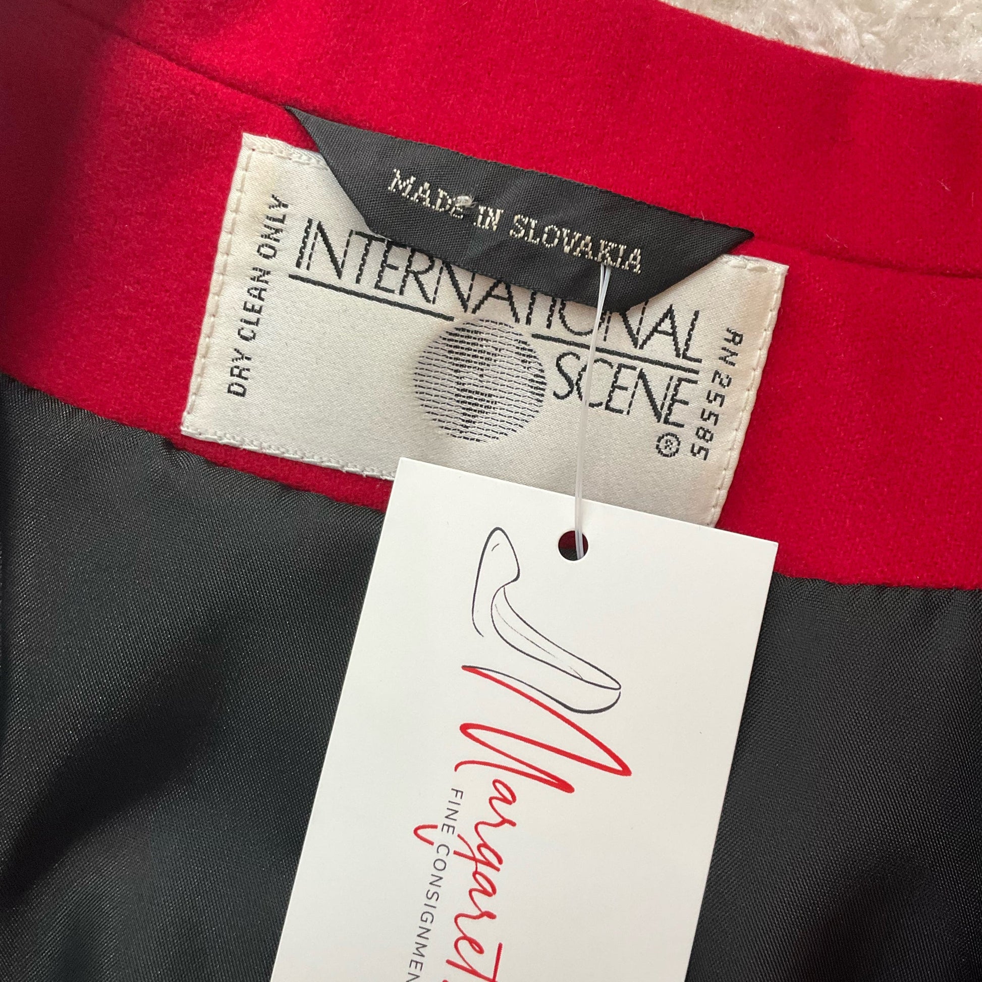 International Scene Red Solid Pre-Owned Ladies Blazer - Size 12