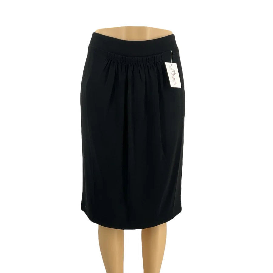 Talbots Black Solid Pre-Owned Ladies New with Tags Skirt - Size 8