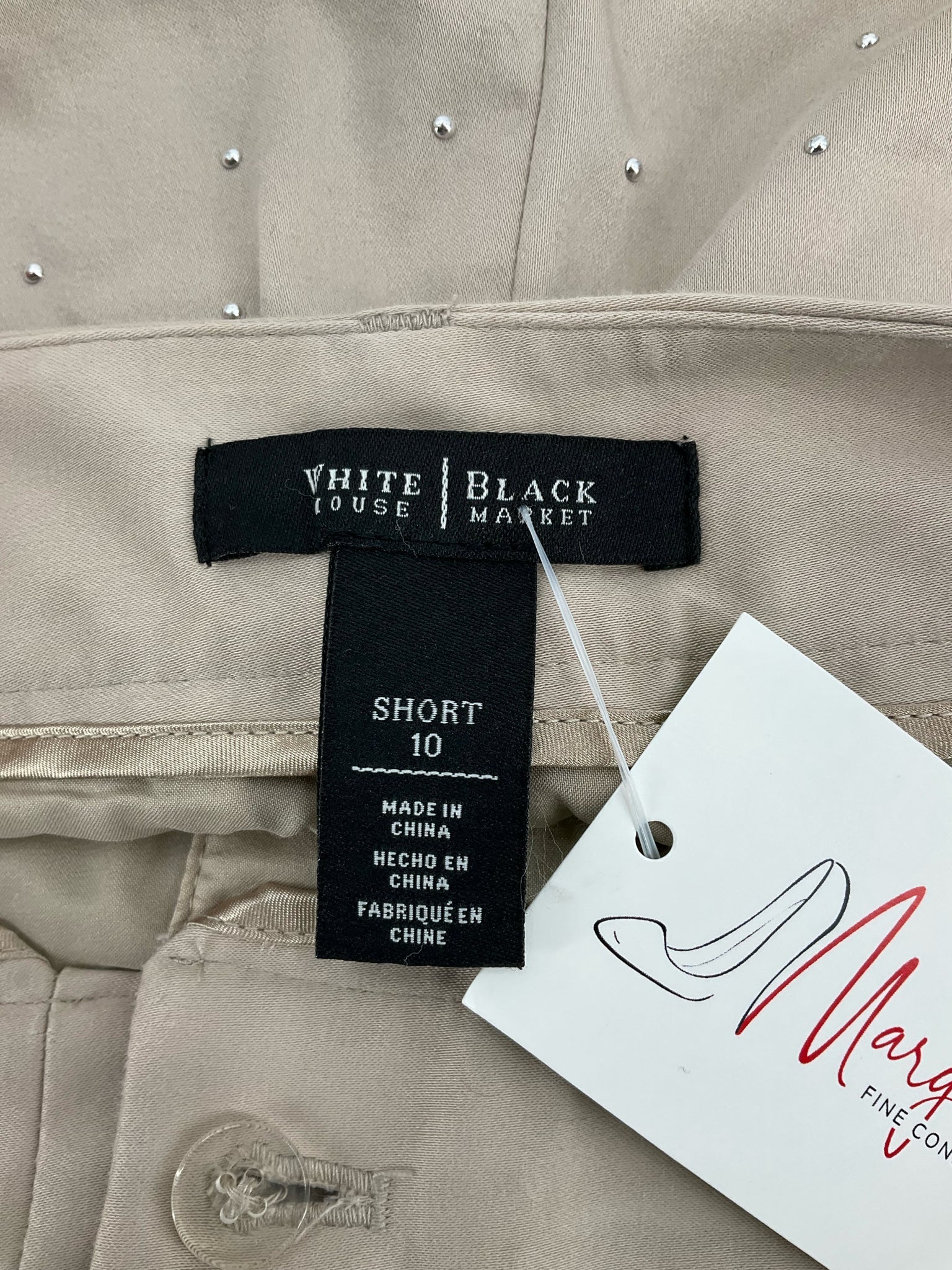 White House Black Market Khaki Pre-Owned Ladies Shorts - Size 10