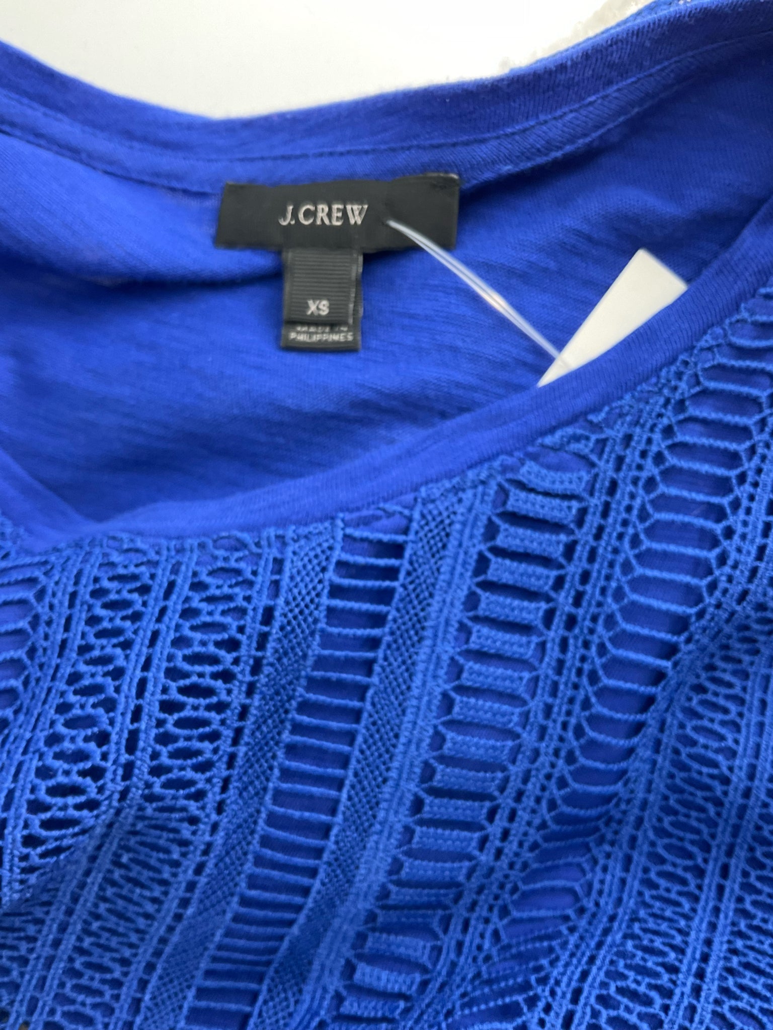 J. Crew - Royal Blue Mesh Pre-Owned Ladies Casual Top - Size XS