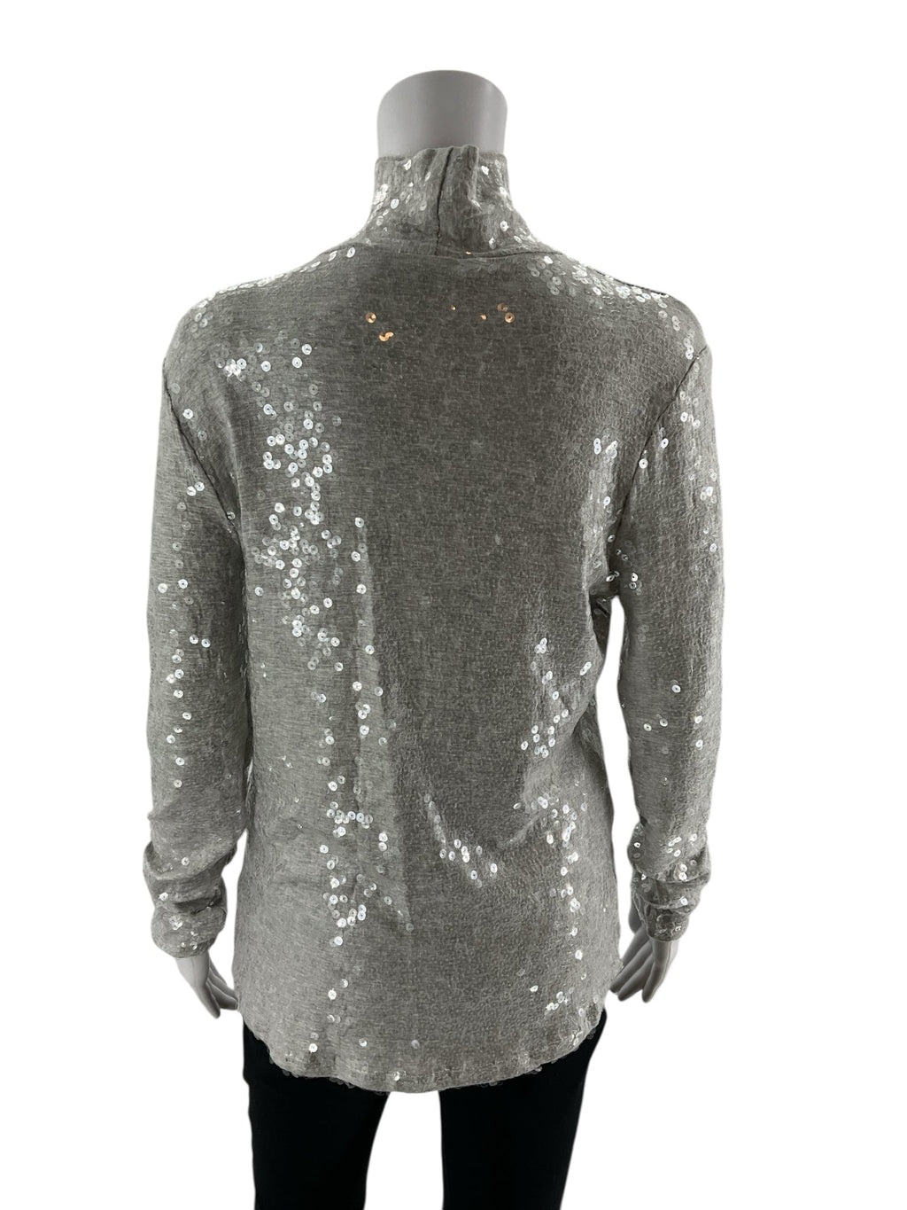 Adiva - Gray Sequins Pre-Owned Ladies Casual Top - Size Medium