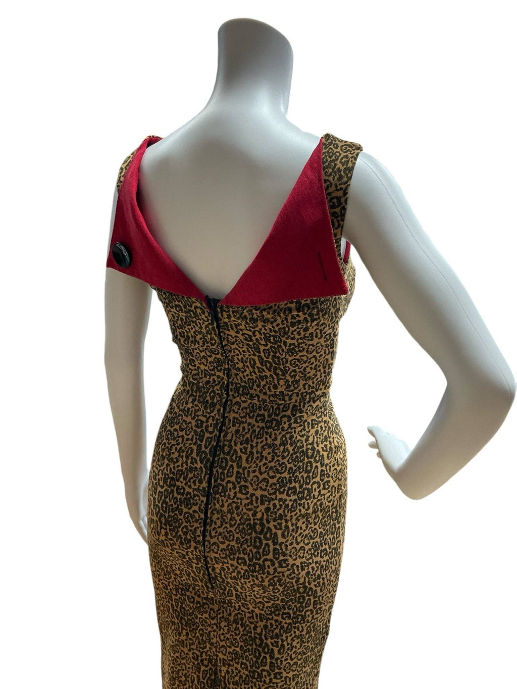 Bettie Page Brown/Black Leopard Pring Ladies Pre-Owned Dress - Size XS - Margaret’s Fine Consignment