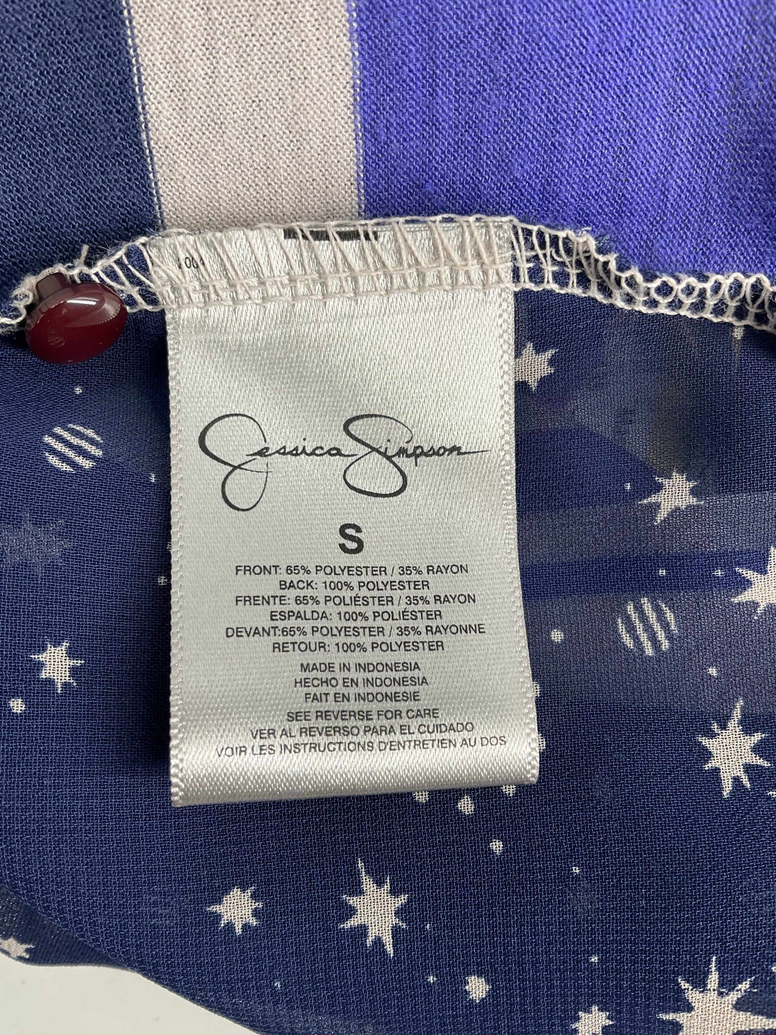 Jessica Simpson - Purple/Multi Stripe Pre-Owned Ladies Top - Size Small