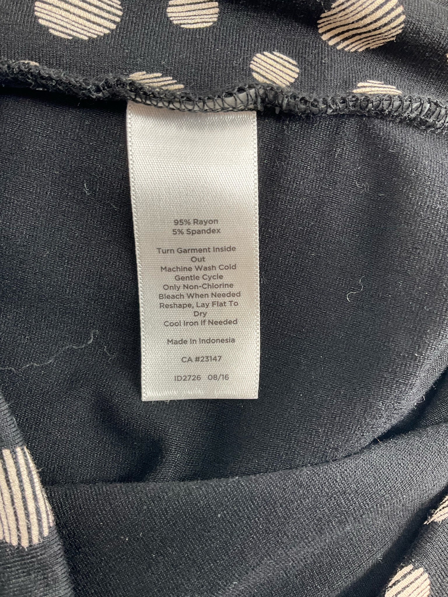 Talbots - black/tan Circles Pre-Owned Ladies Skirt - Size Small