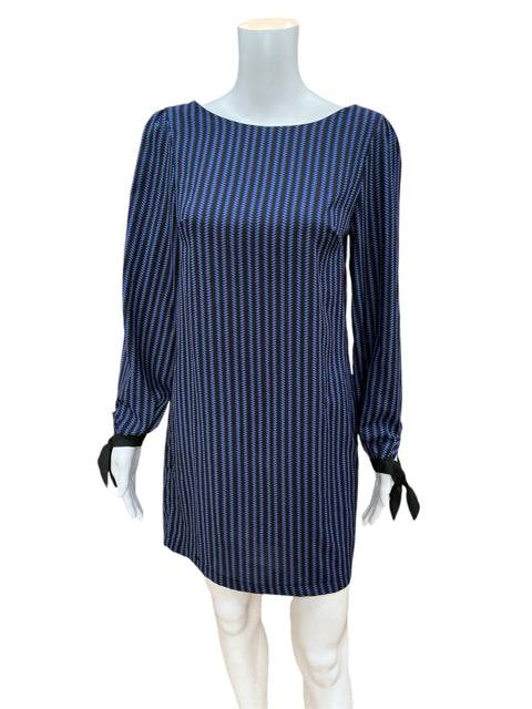 Moonlight Blue/Black Print Pre-Owned Ladies Dress - Size Small - Margaret’s Fine Consignment