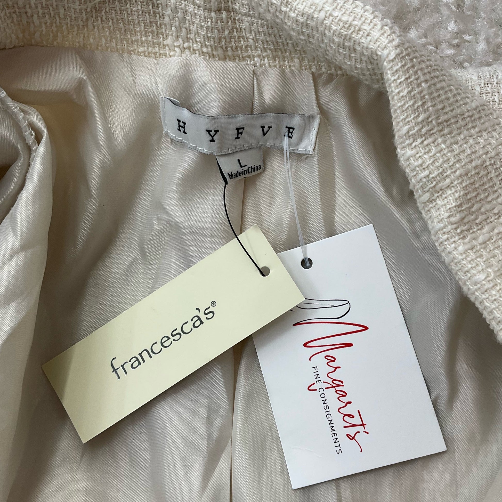 HYFVE Cream Pre-Owned Ladies New with Tags Blazer - Size Large
