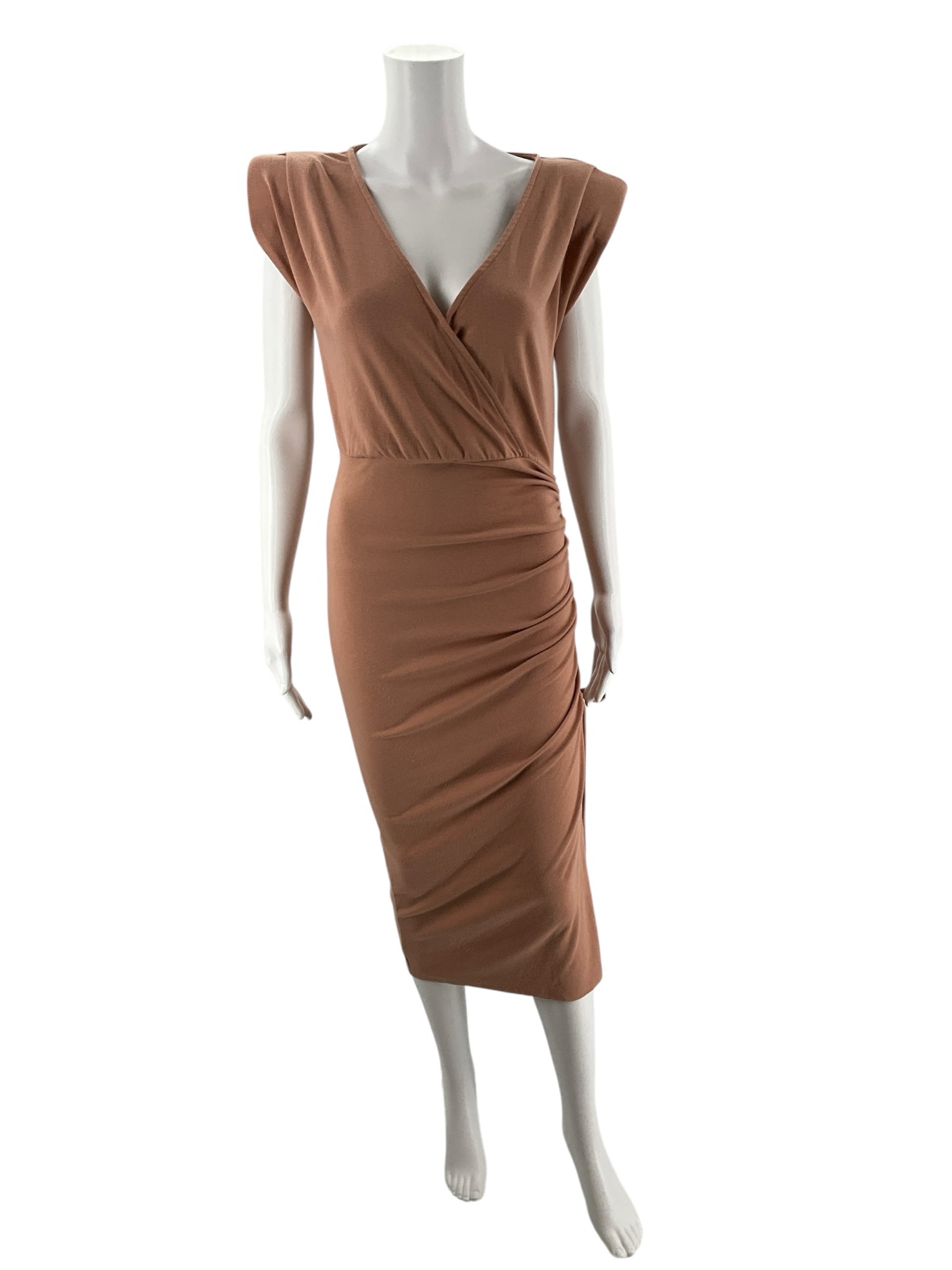 Gibson Look Salmon Solid Pre-Owned Ladies New With Tags Dress - Size Small