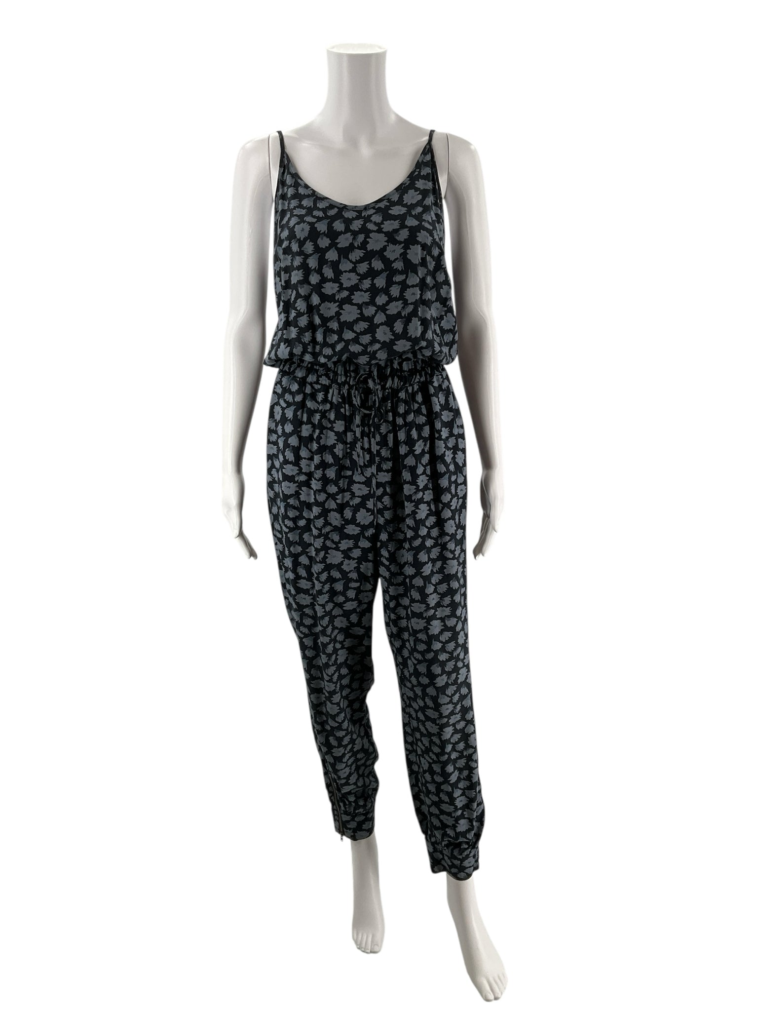 Banana Republic Navy Floral Pre-Owned Ladies Jumpsuit - Size 4