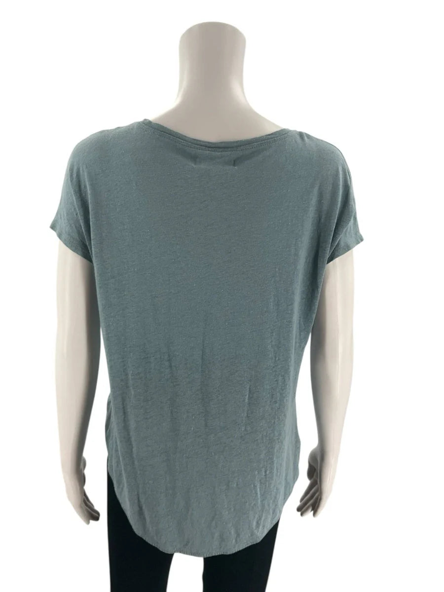 Loft Blue Heathered Pre-Owned Ladies Top - Size Small