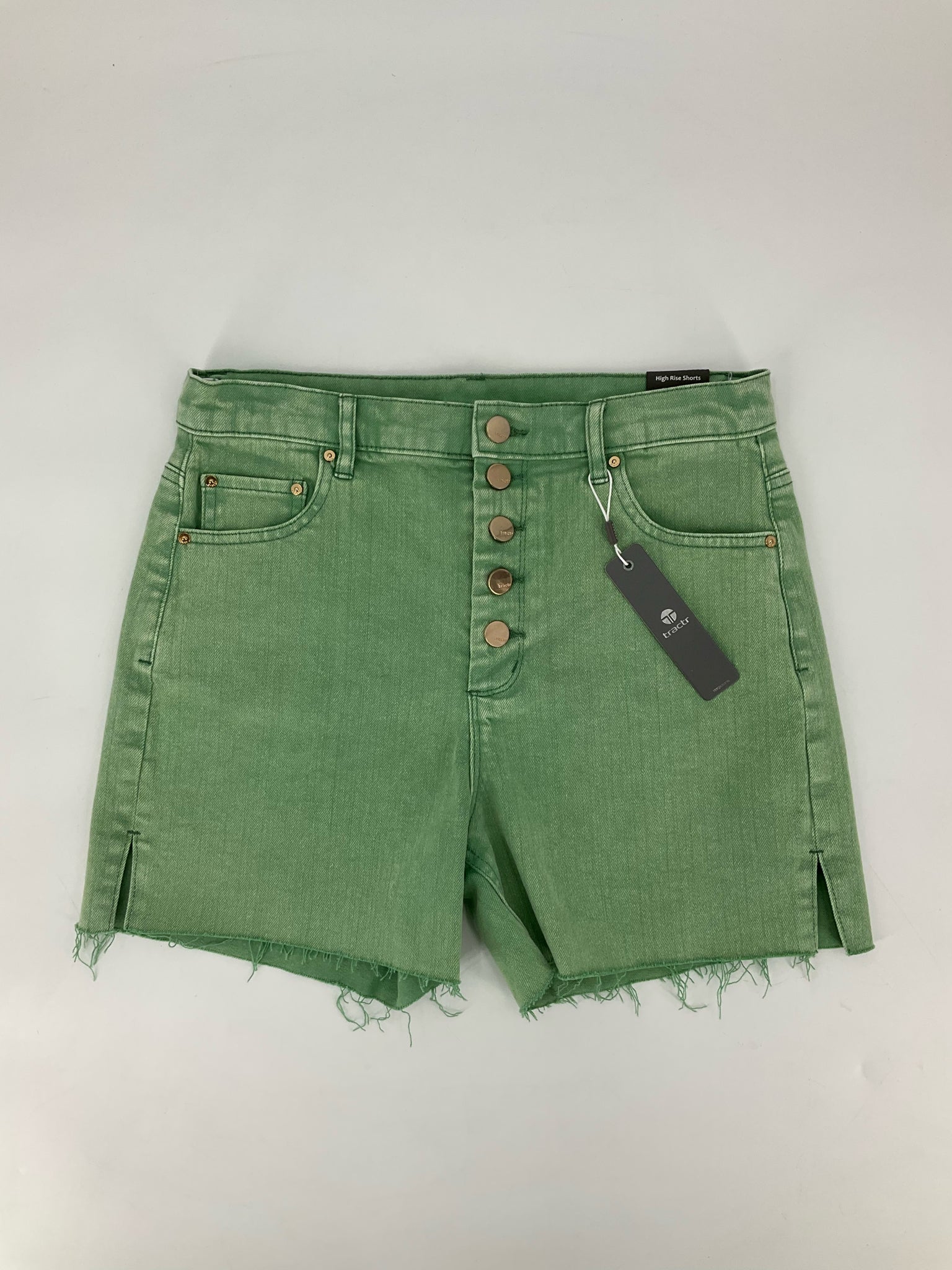 tractr Green Solid Pre-Owned Ladies New With Tags Shorts - Size 6