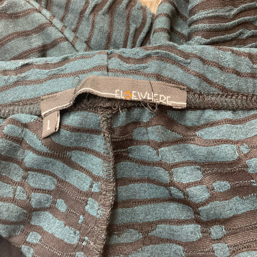 Elsewhere Teal/Black Pre-Owned Ladies Pants – Size Large