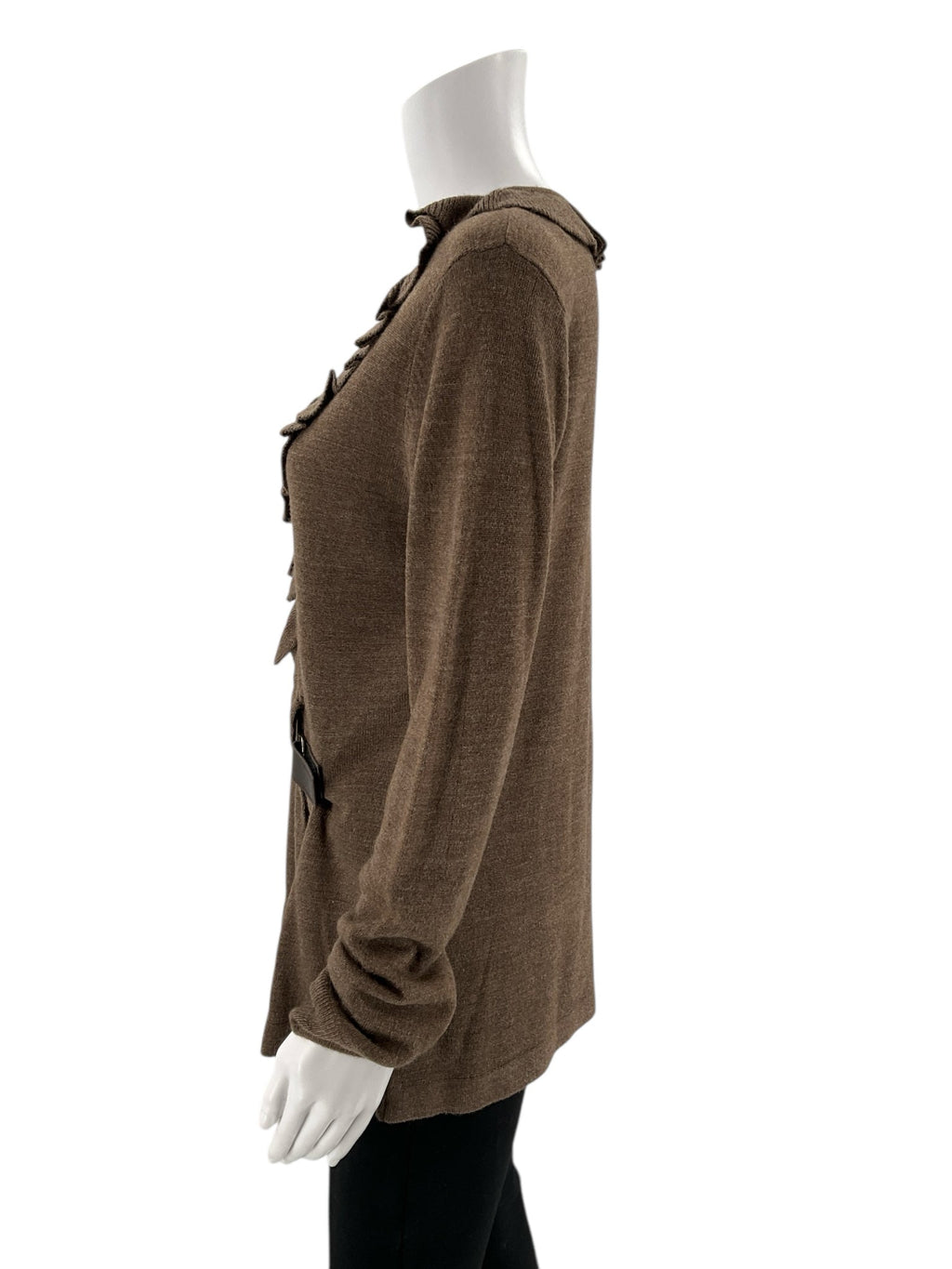 Suzie in the City - Brown Solid Pre-Owned Ladies Casual Top - Size L