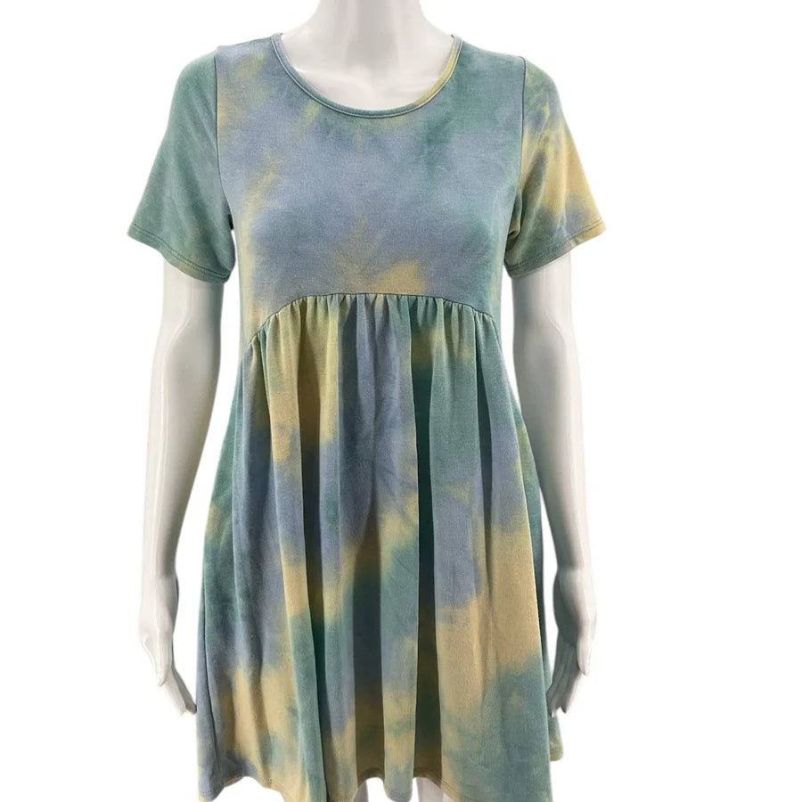 Rae Mode Blue Tie Dye Pre-Owned Ladies Dress - Size Small