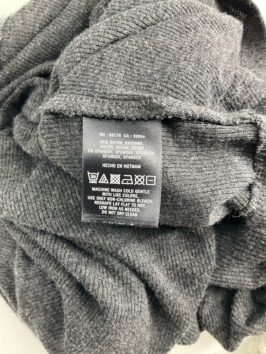 Deletta - Charcoal Solid Pre-Owned Ladies Casual Top - Size S