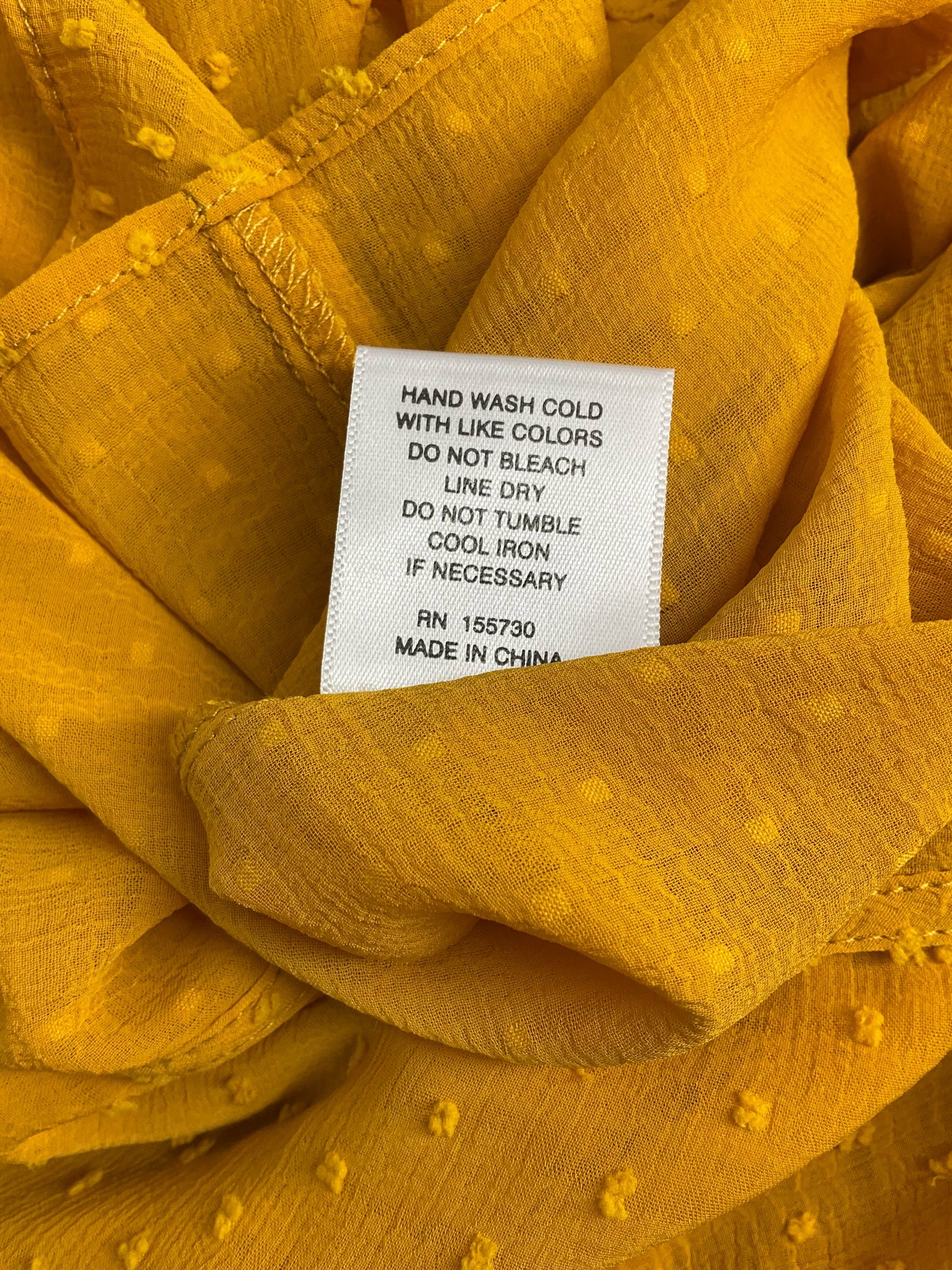 Rose & Olive Mustard Dots Pre-Owned Ladies New With Tags Top -  Size 1X