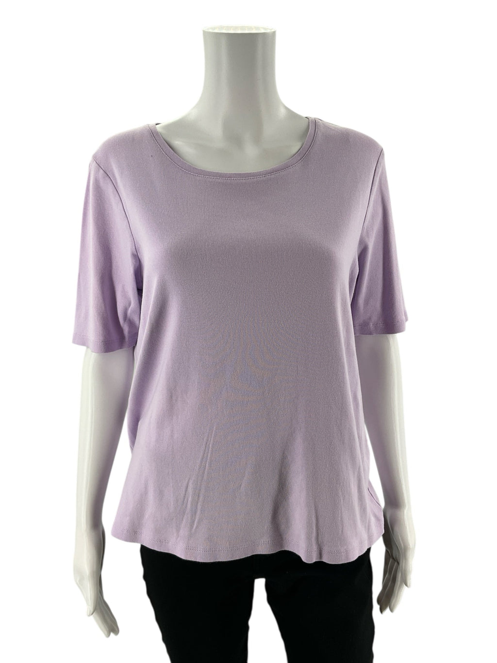 Chico's - Lavender Solid Pre-Owned Ladies Casual Top - Size Large