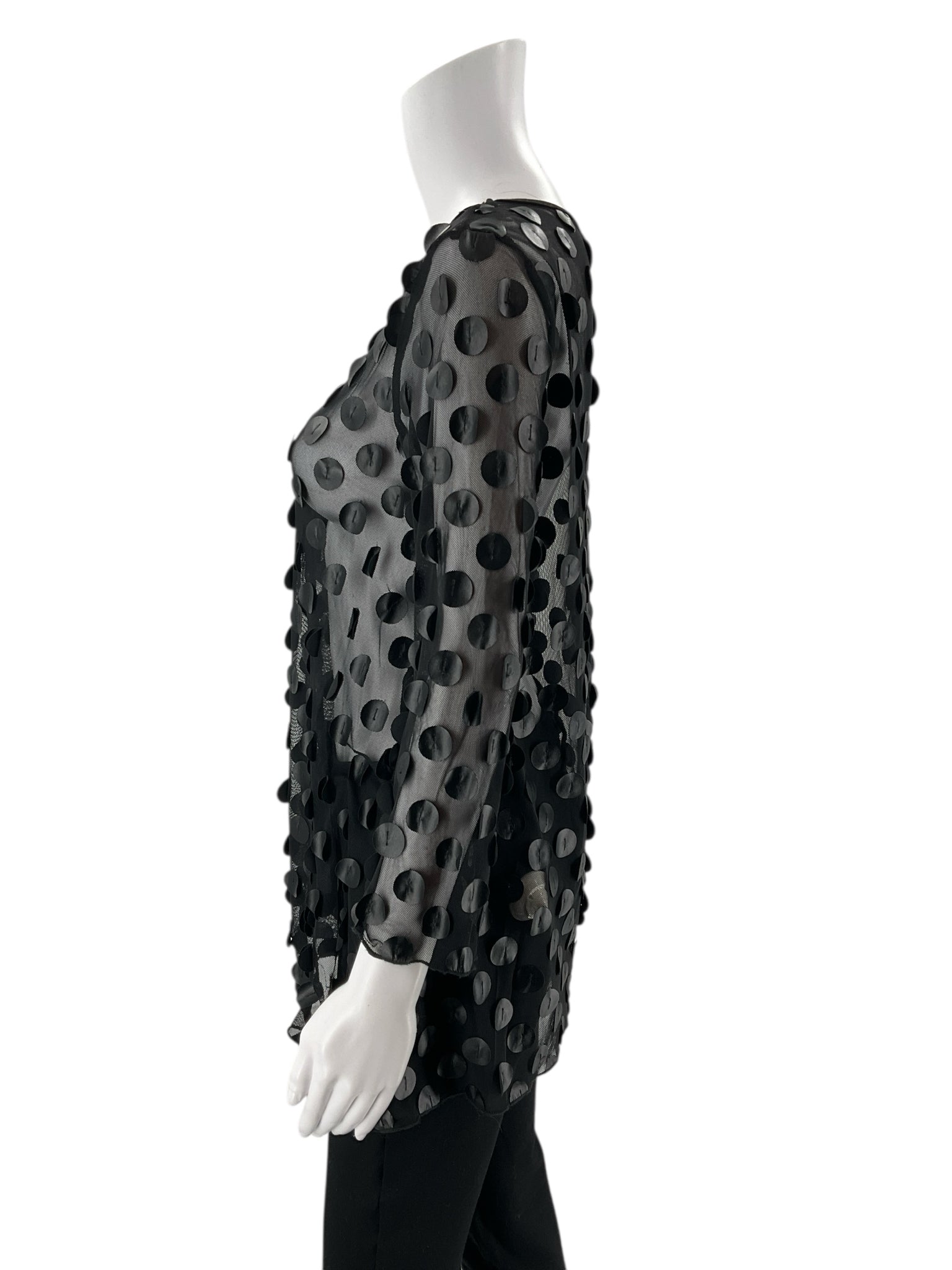 Ali Miles -  Black Circles Pre-Owned Ladies Casual Top - Size XS