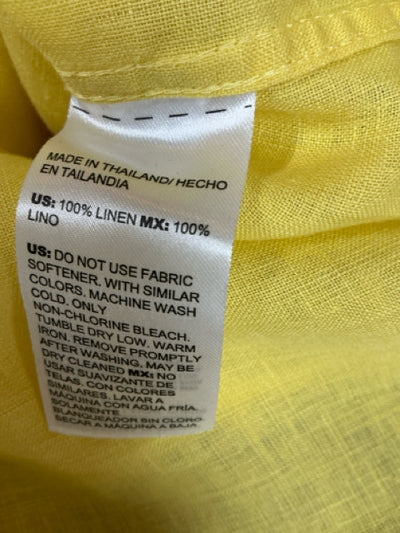 Chico's Yellow Linen Pre-Owned Ladies Top - Size XL