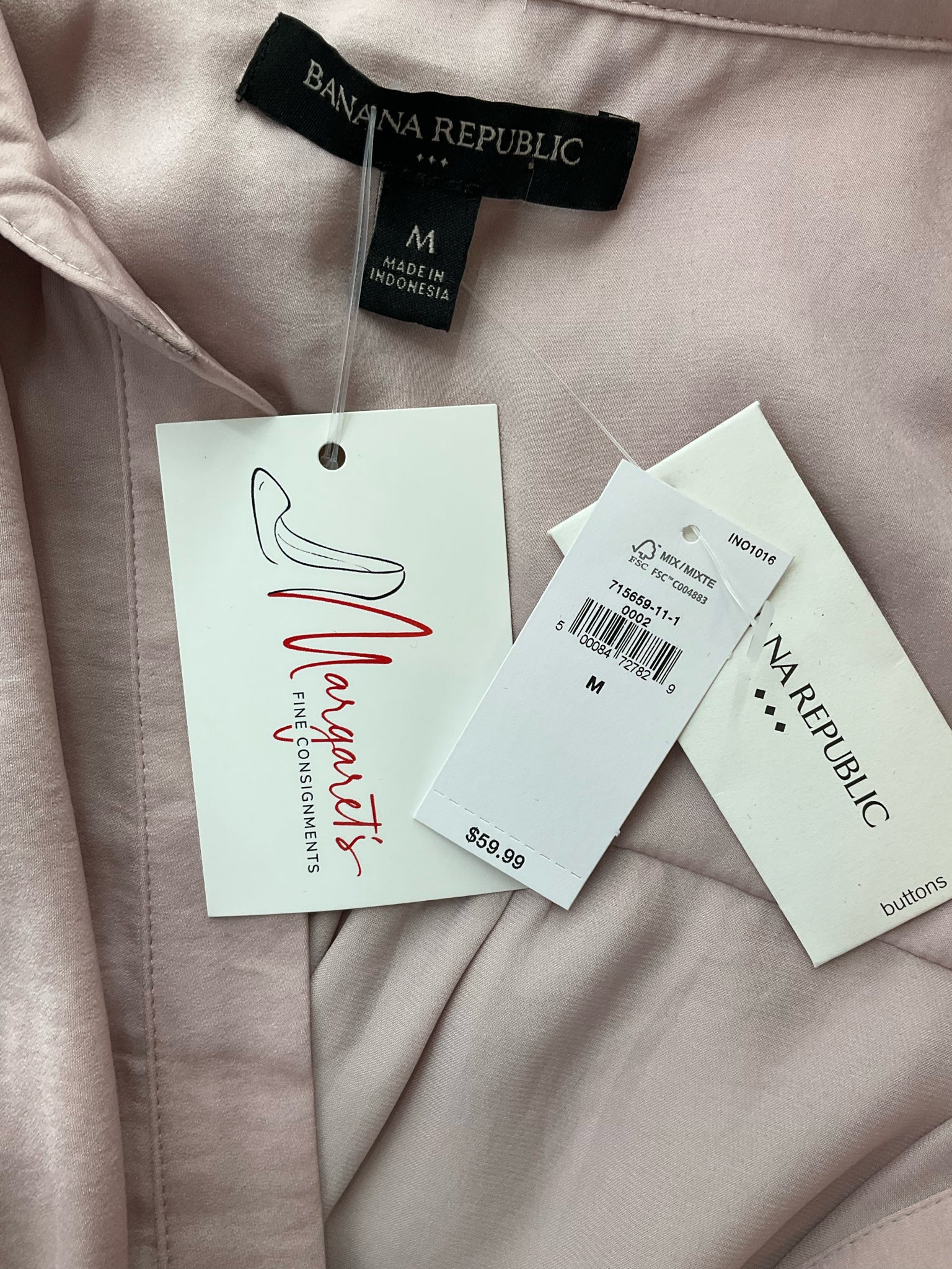 Banana Republic Blush Pre-Owned Ladies Top - Size Medium