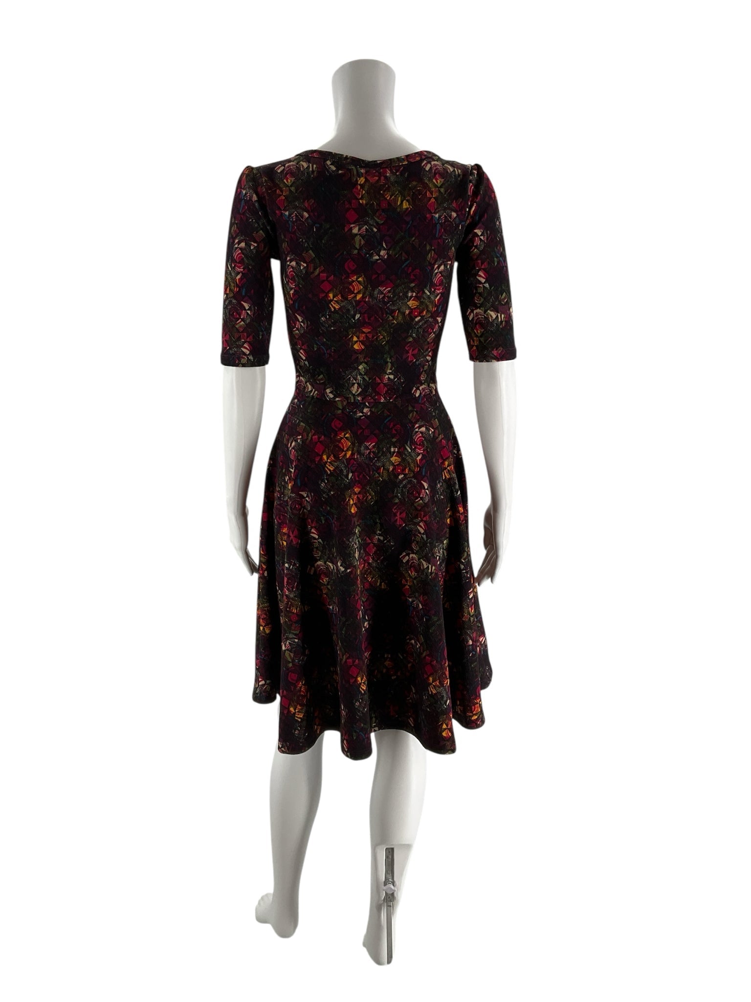 Lularoe Black/Multi Print Pre-Owned Ladies Dress - Size XS